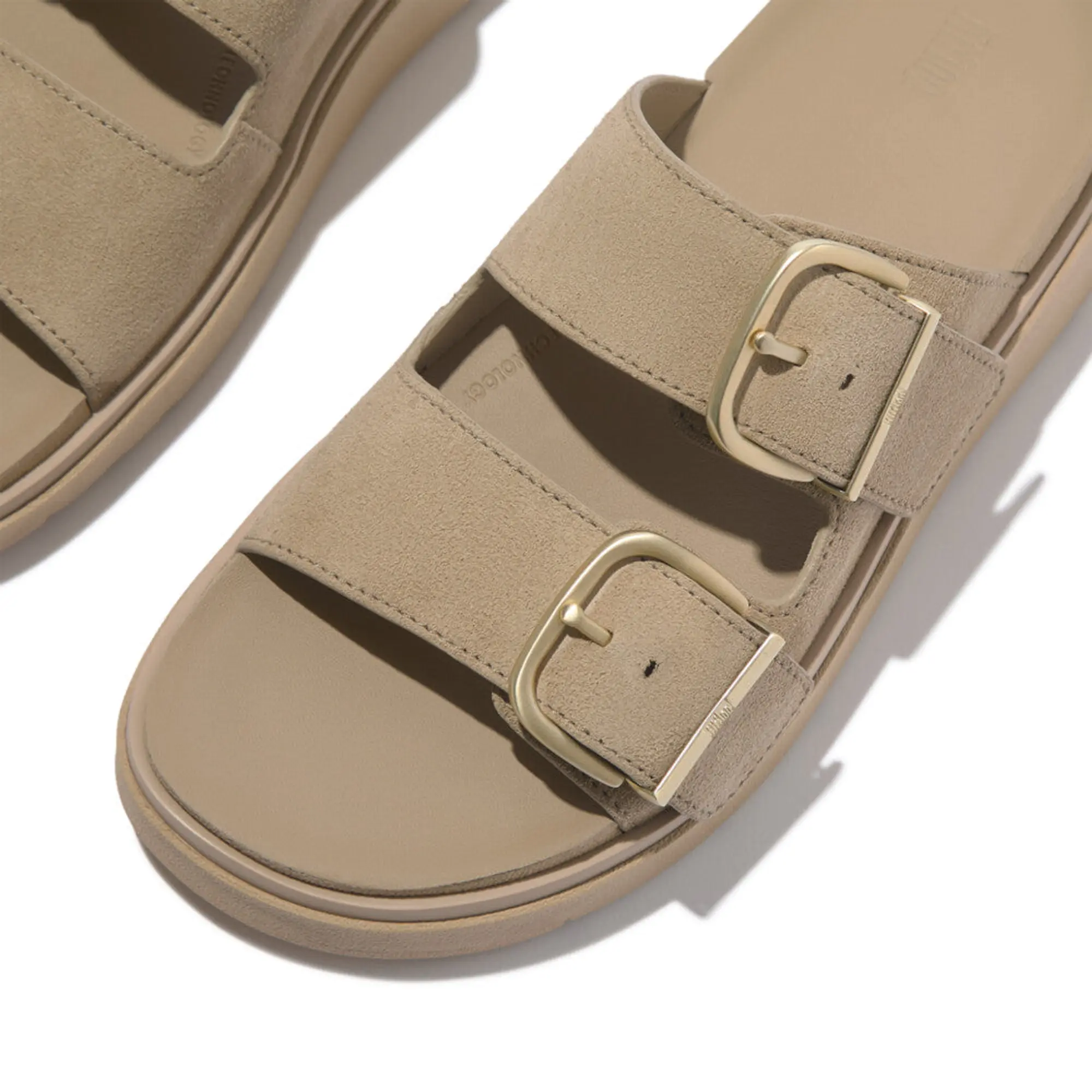 Product image 4 of 8 of FitFlop Women's GEN-FF Buckle Two-Bar Suede Slides - Cappuccino