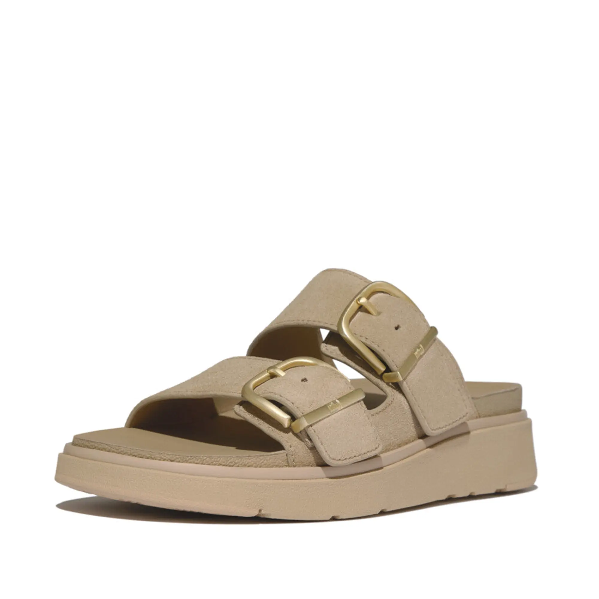 Product image 5 of 8 of FitFlop Women's GEN-FF Buckle Two-Bar Suede Slides - Cappuccino