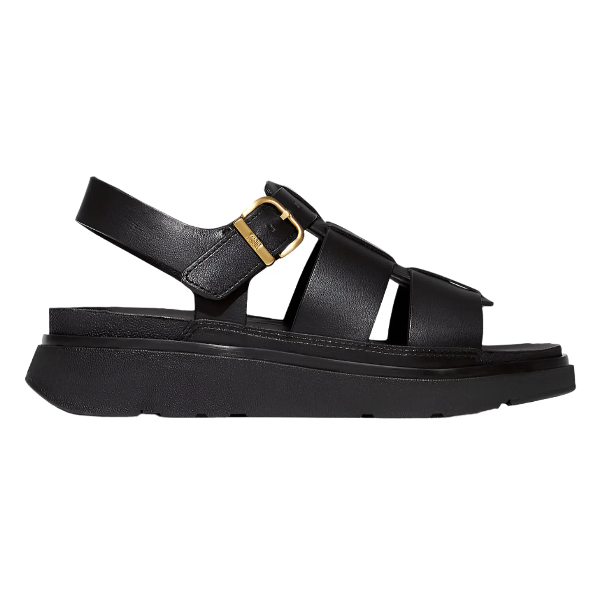 Product image 1 of 5 of FitFlop Women's GEN-FF Leather Fisherman Sandals - Black