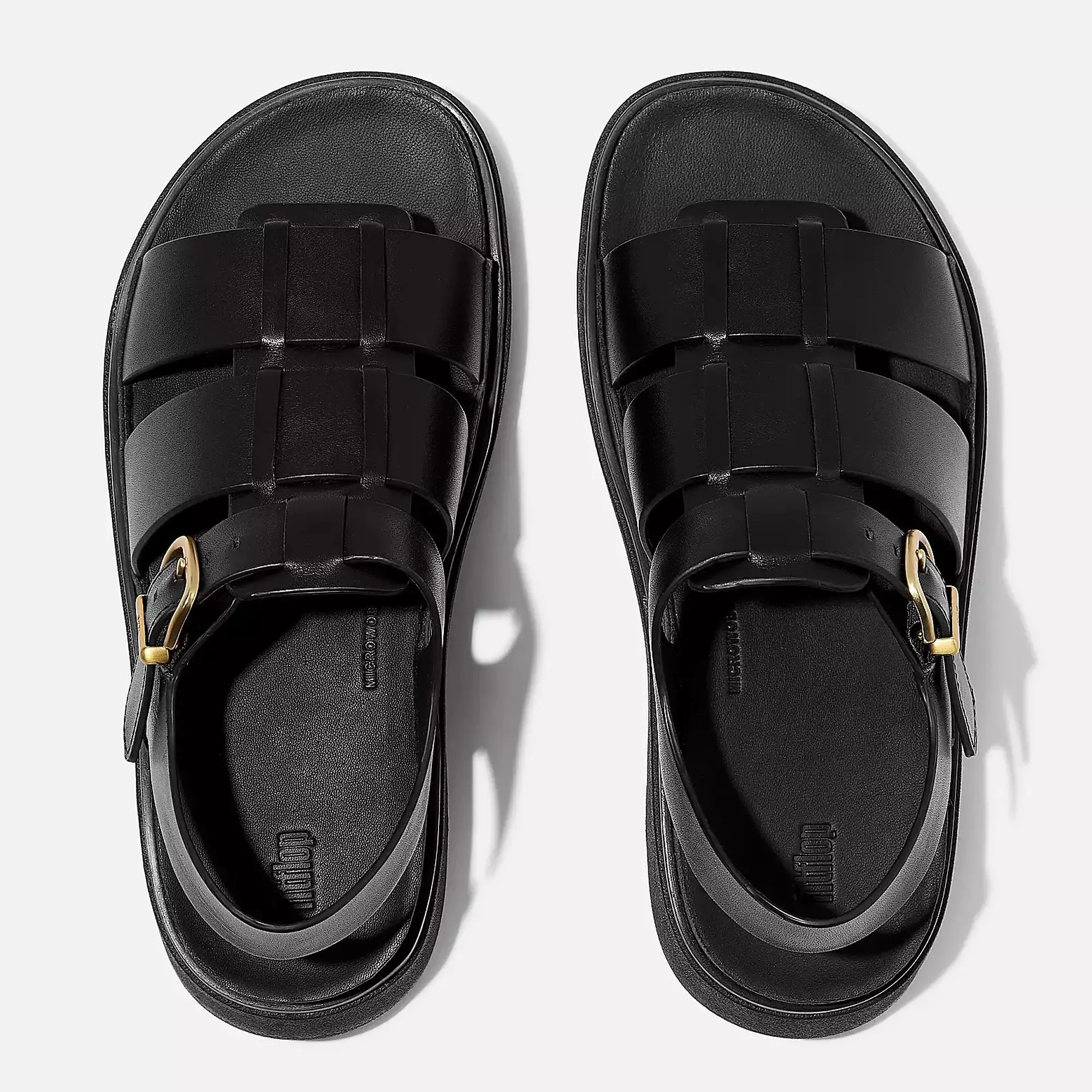 Product image 4 of 5 of FitFlop Women's GEN-FF Leather Fisherman Sandals - Black