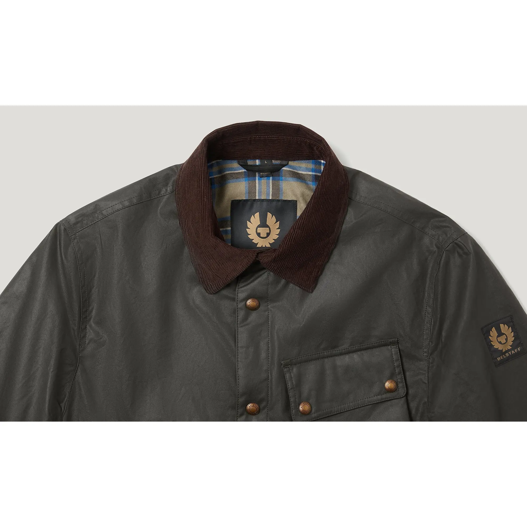 Product image 2 of 3 of Belstaff Men's Waxed Cotton Ground Jacket - Faded Olive