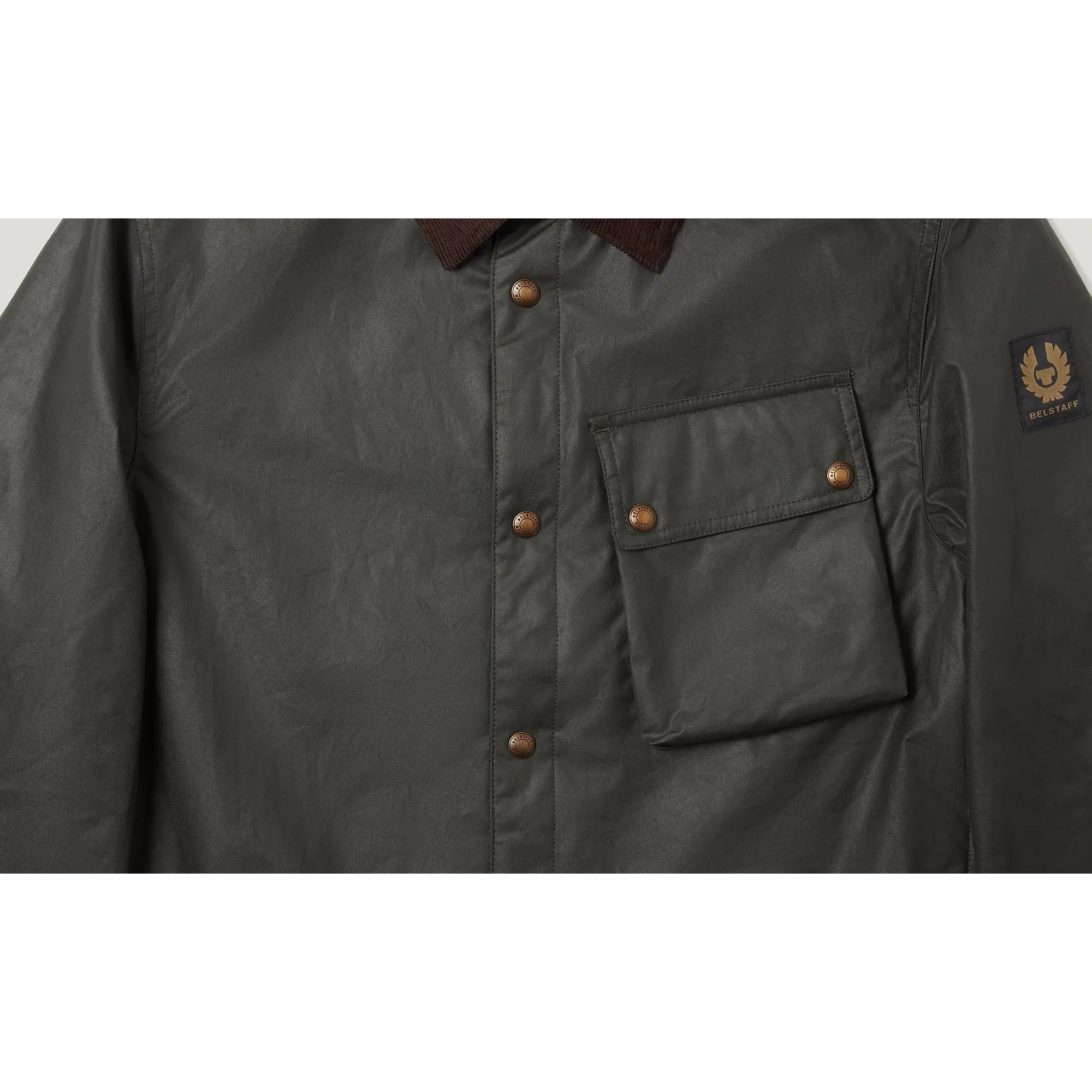 Product image 3 of 3 of Belstaff Men's Waxed Cotton Ground Jacket - Faded Olive