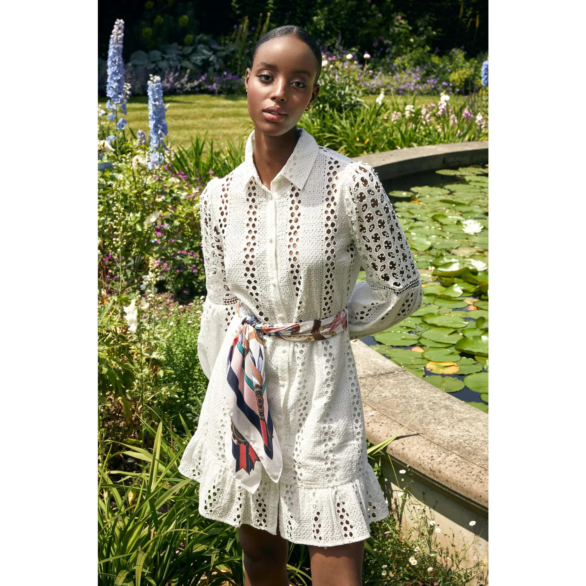 Product image 2 of 11 of Holland Cooper Women's Broderie Lace Dress - White