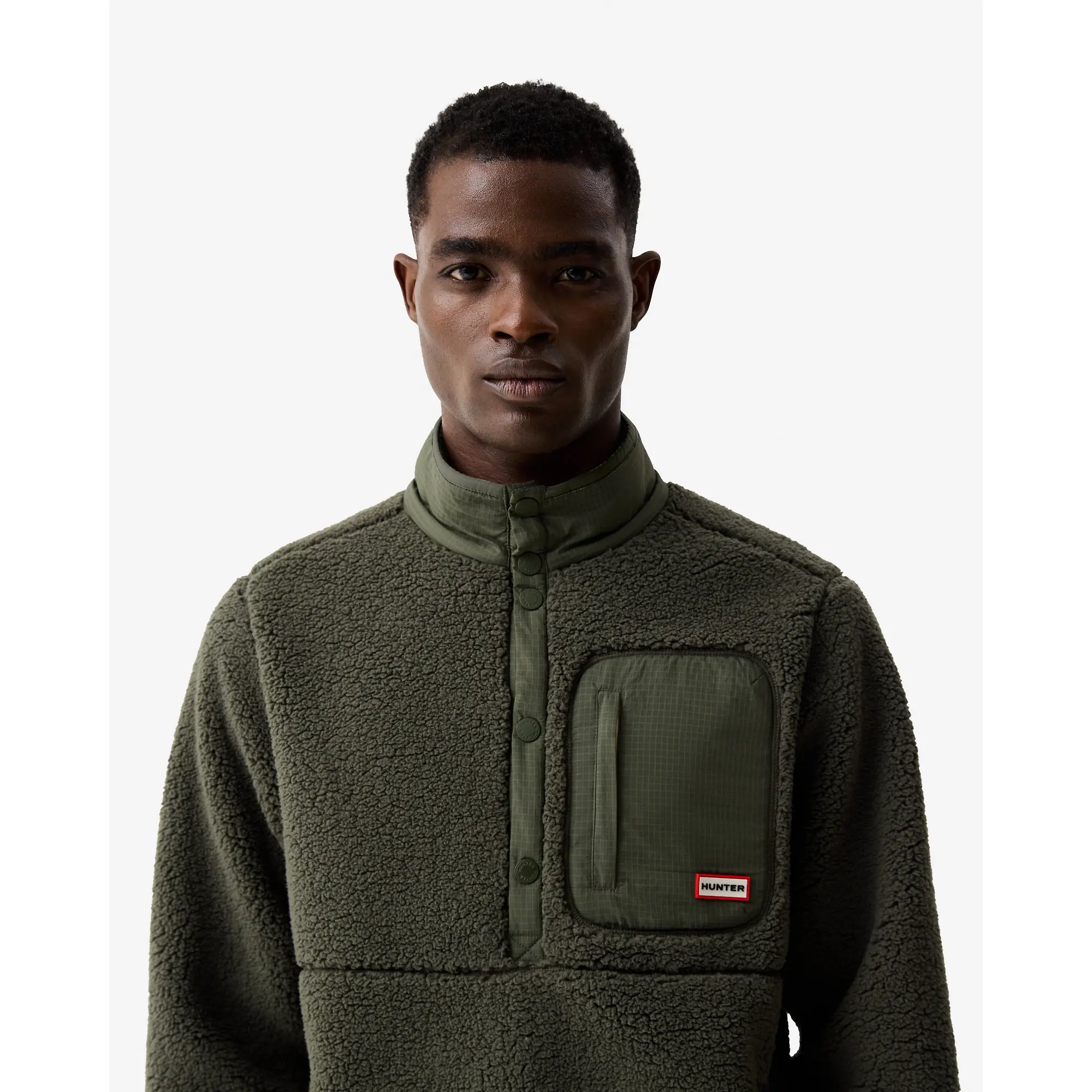 Product image 4 of 4 of Hunter Men's Athol Half Zip Borg Fleece Jacket - Kambaba