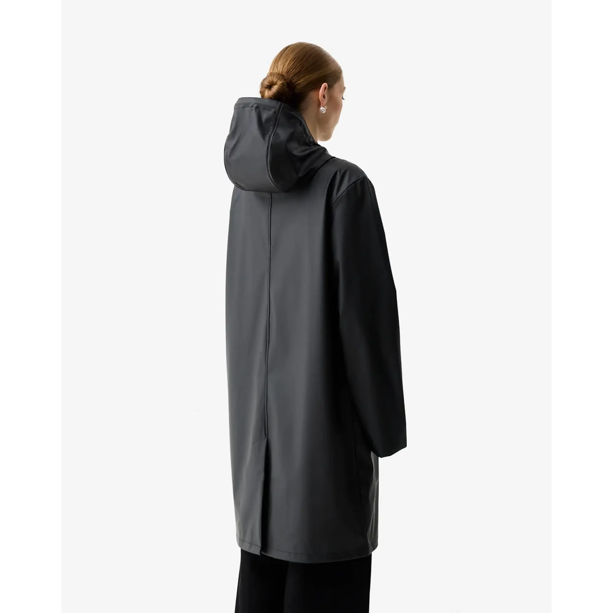 Product image 6 of 9 of Hunter Unisex Downpour Andrea Pu Rain Coat - Hunter Black