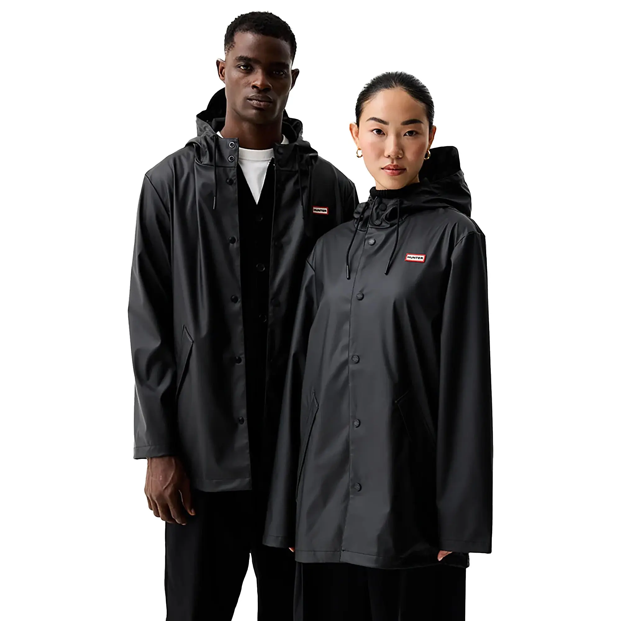 Product image 1 of 12 of Hunter Unisex Downpour Jo Pu Rain Parka - Black