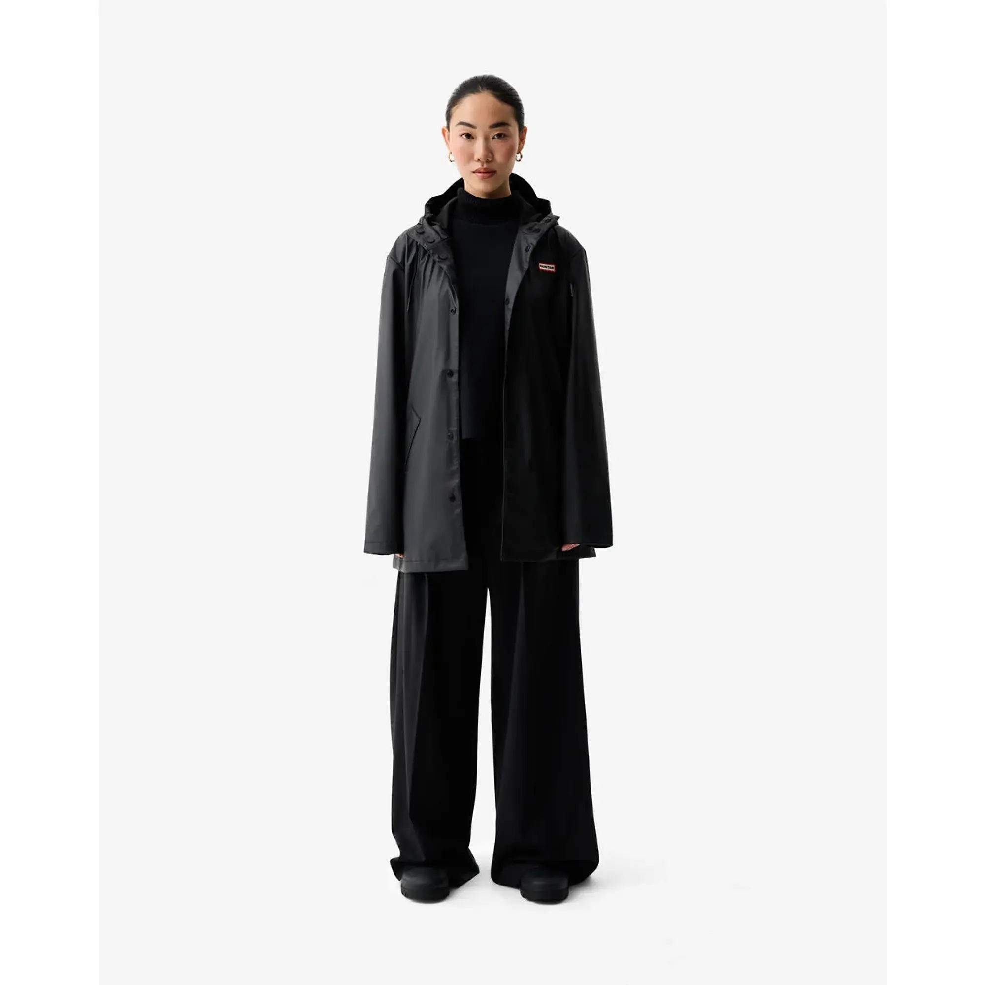 Product image 4 of 12 of Hunter Unisex Downpour Jo Pu Rain Parka - Black