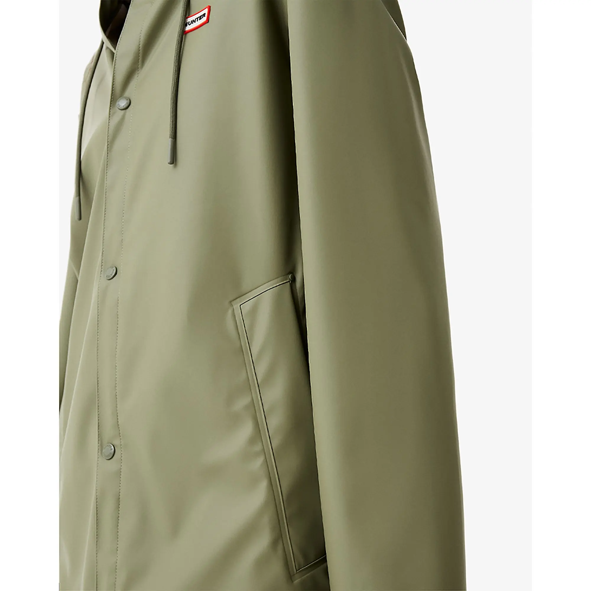 Product image 5 of 8 of Hunter Unisex Downpour Izzy Pu Hooded Jacket - Deep Lichen Green