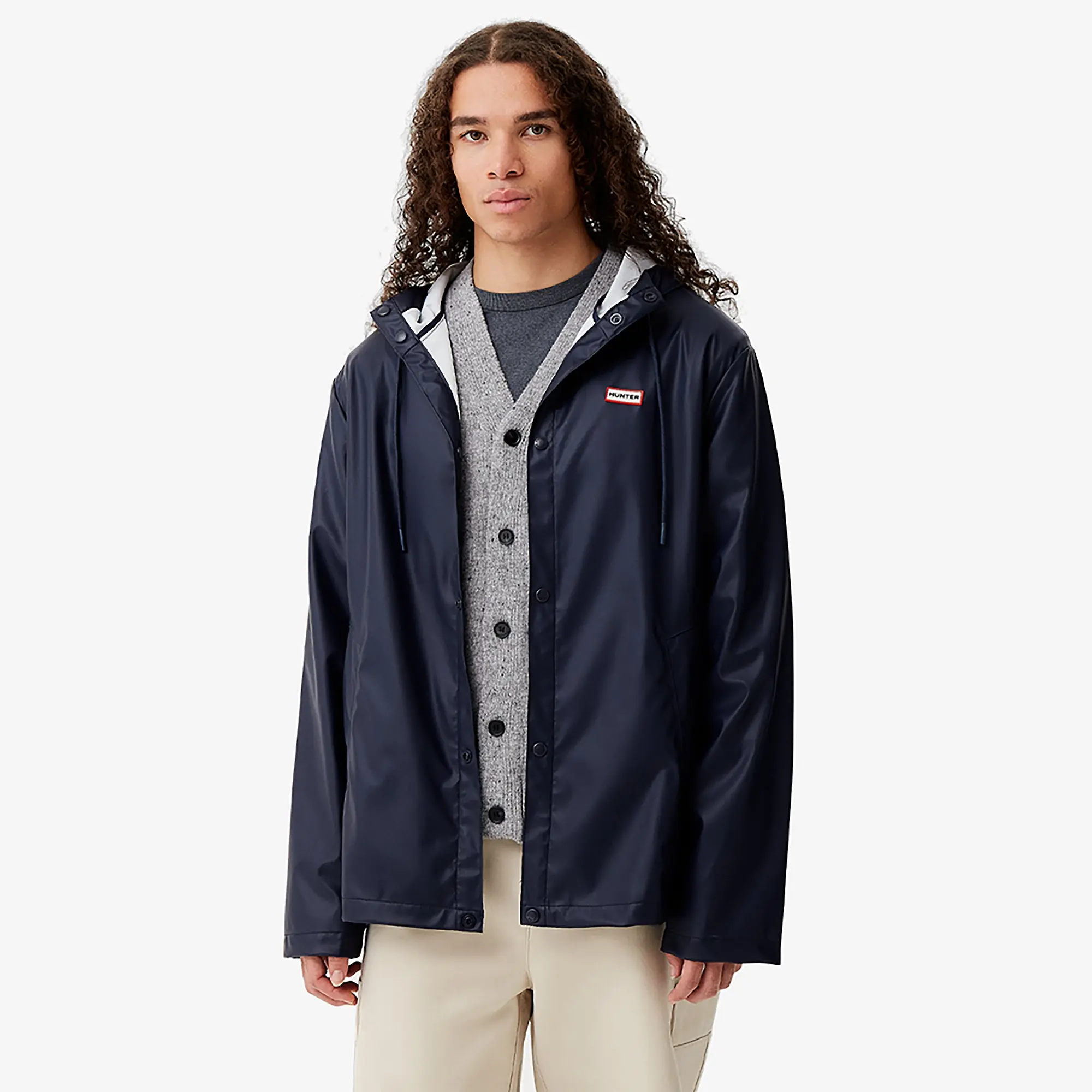 Product image 2 of 7 of Hunter Unisex Downpour Izzy Pu Hooded Jacket - Nightsky