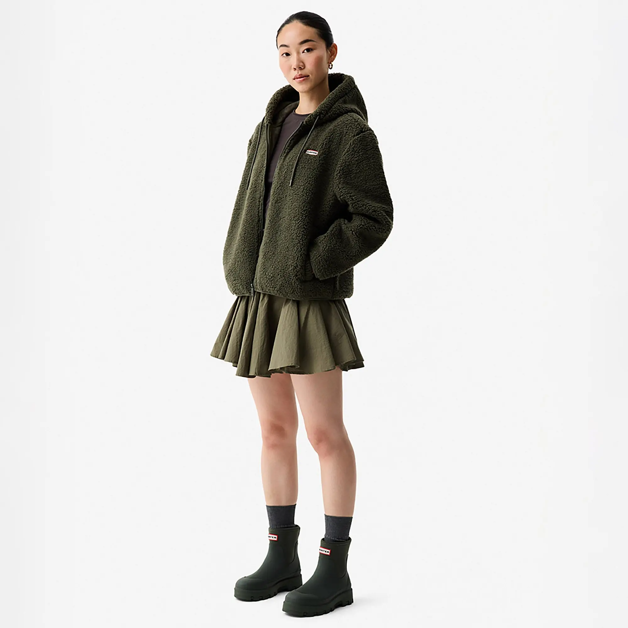Product image 2 of 6 of Hunter Women's Bonelle Borg Fleece Hoodie Jacket - Kambaba