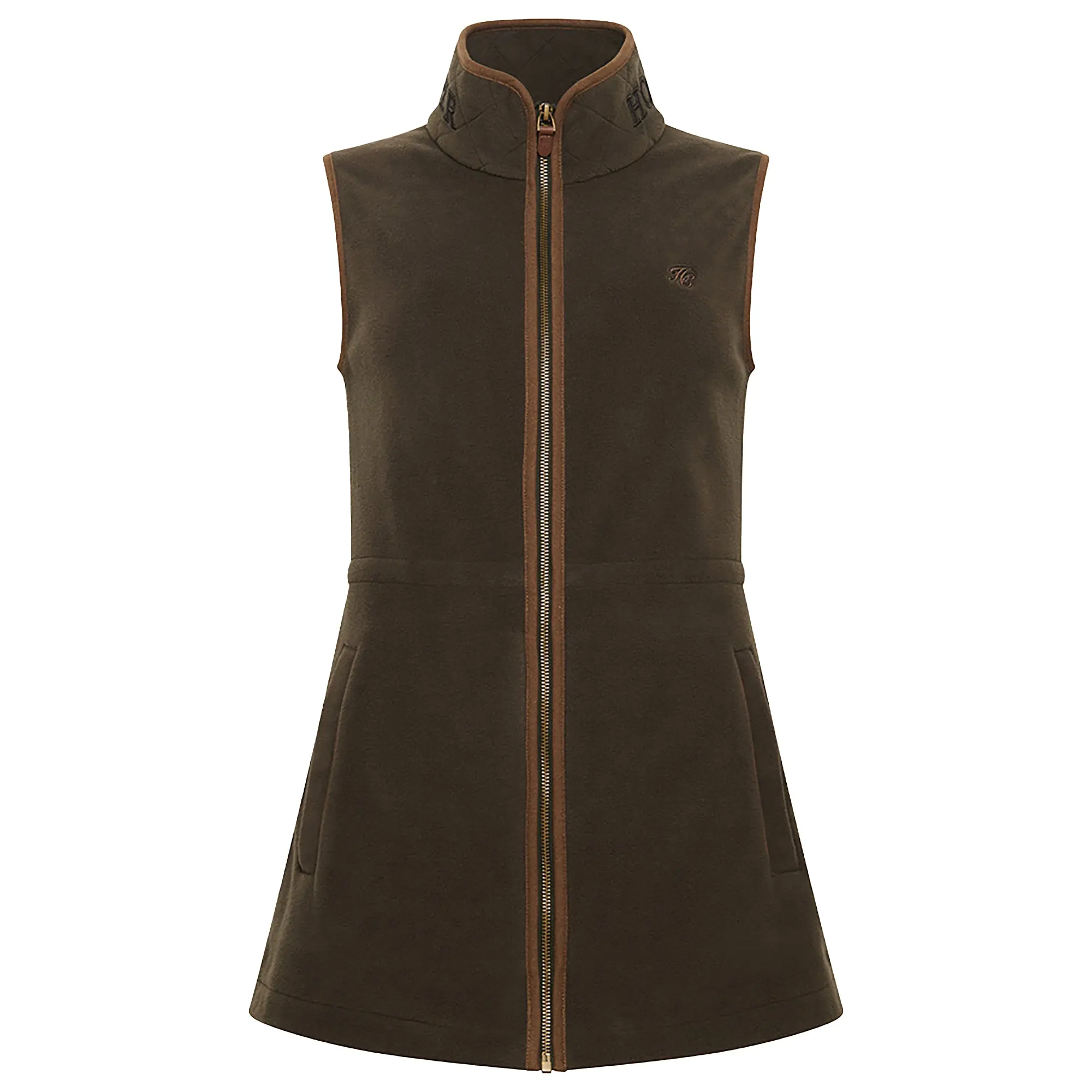Product image 1 of 10 of Holland Cooper Women's Country Longline Fleece Gilet - Khaki