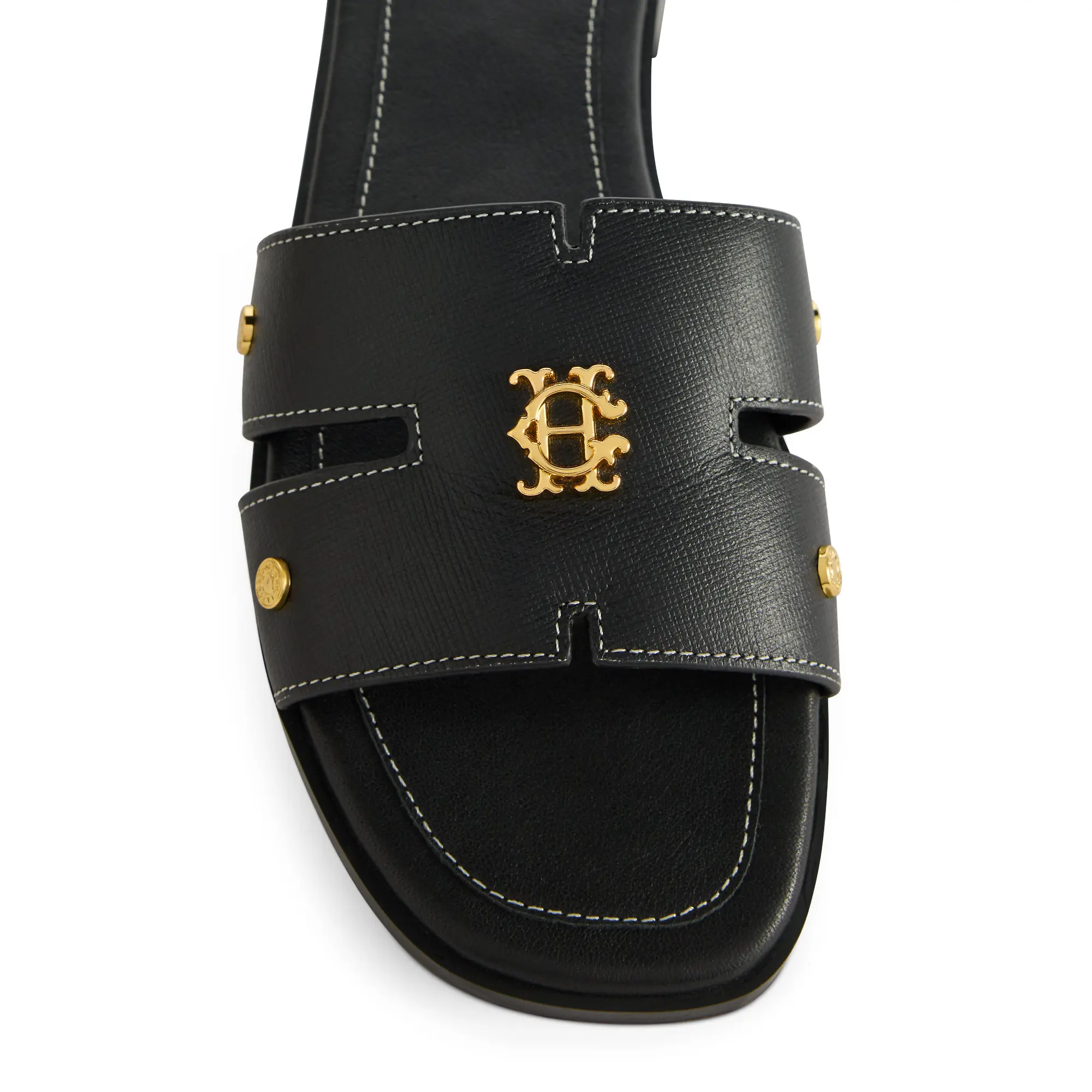 Product image 5 of 6 of Holland Cooper Women's Heraldic Monogram Slides - Black Saffiano