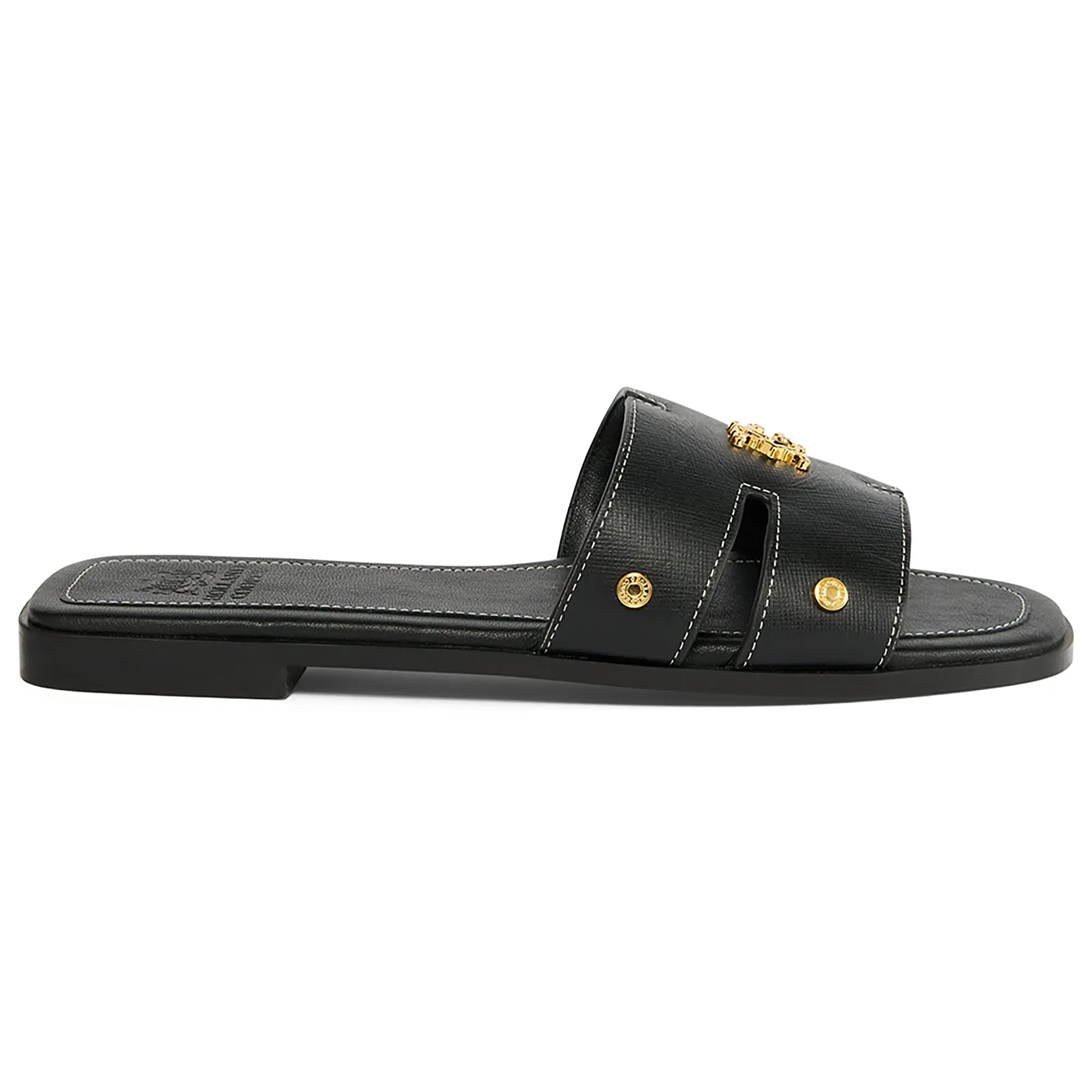 Product image 1 of 6 of Holland Cooper Women's Heraldic Monogram Slides - Black Saffiano