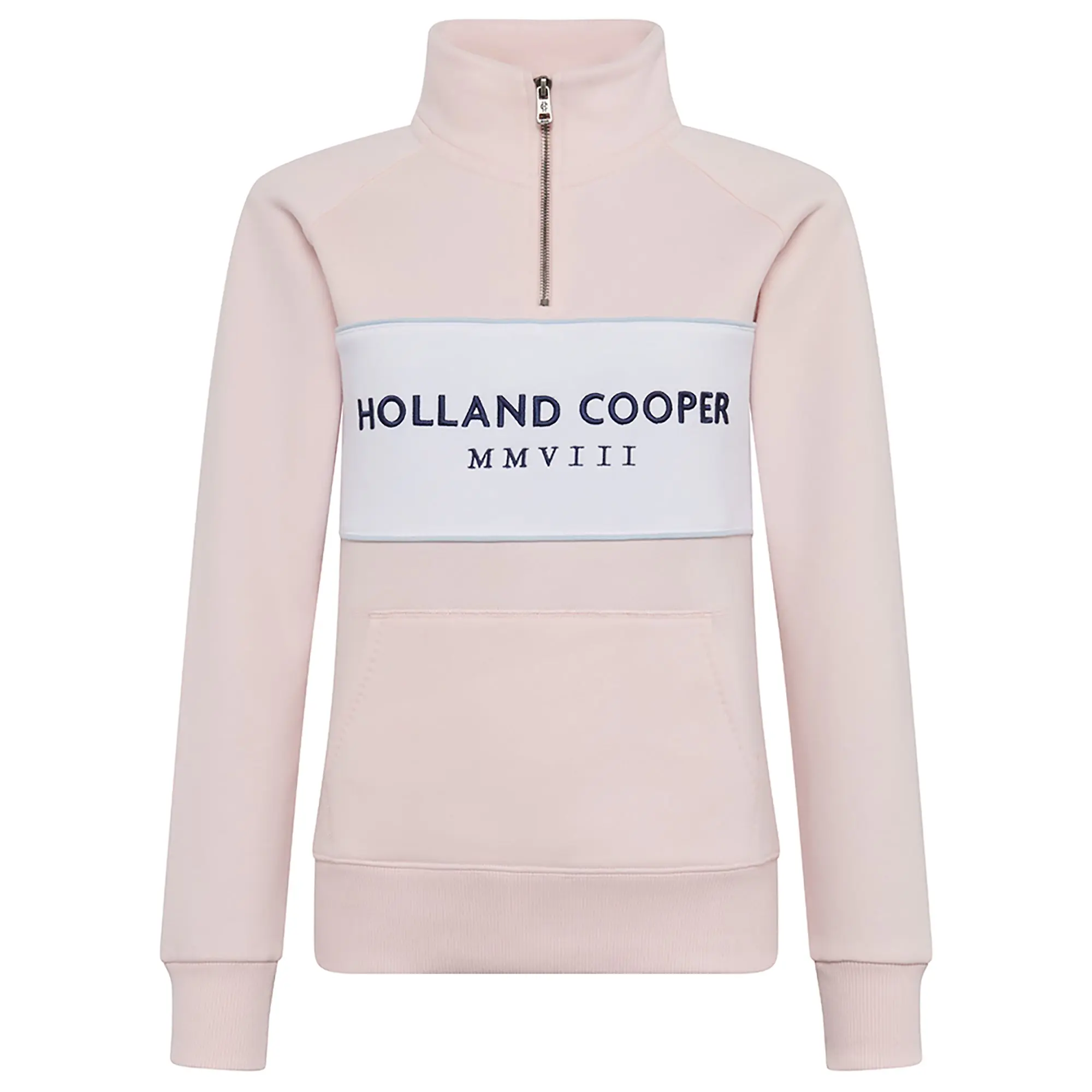 Product image 1 of 8 of Holland Cooper Women's Sporting Heritage Zip Henley - Pink