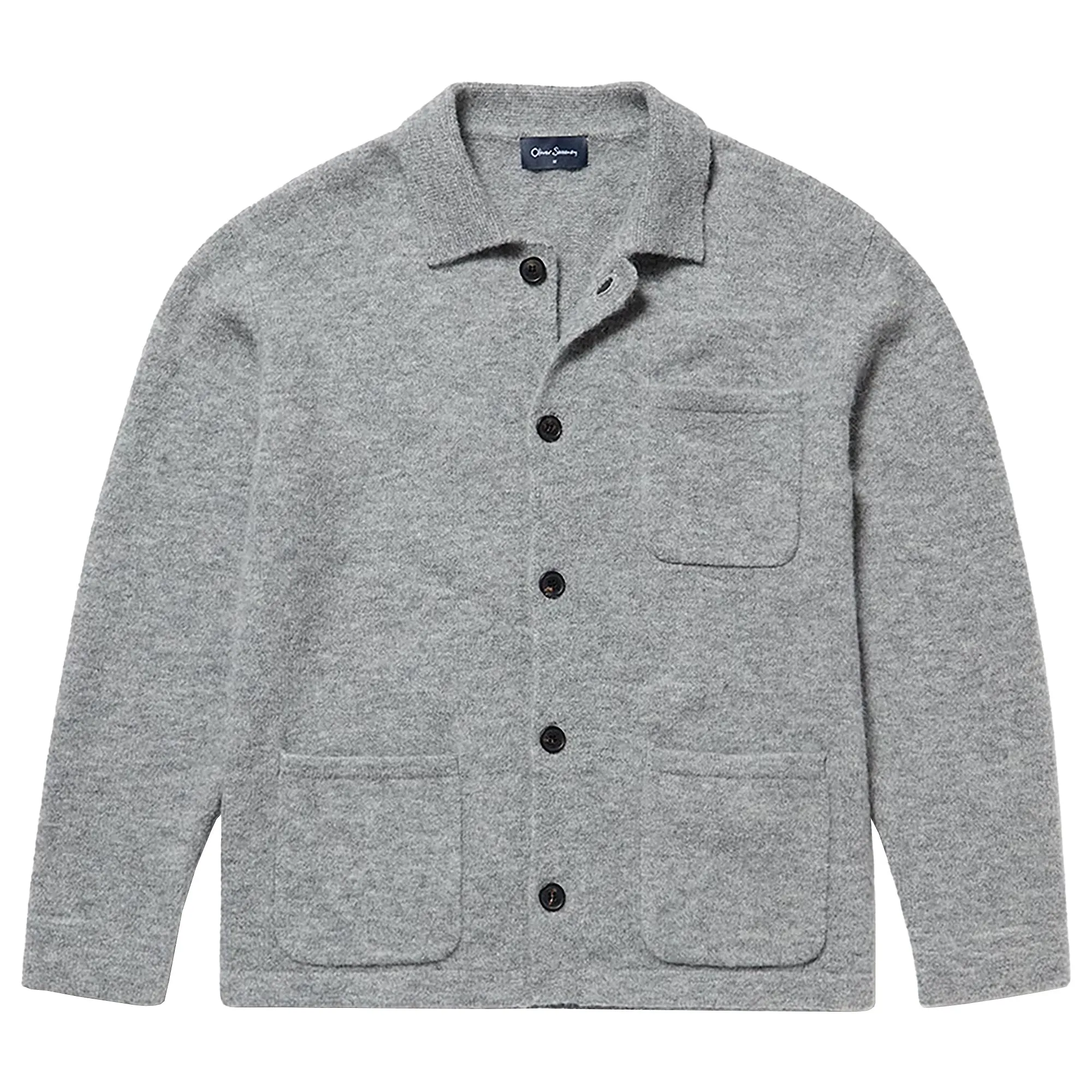 Product image 1 of 5 of Oliver Sweeney Men's Heywood Alpaca Wool Blend Knitted Shirt - Grey