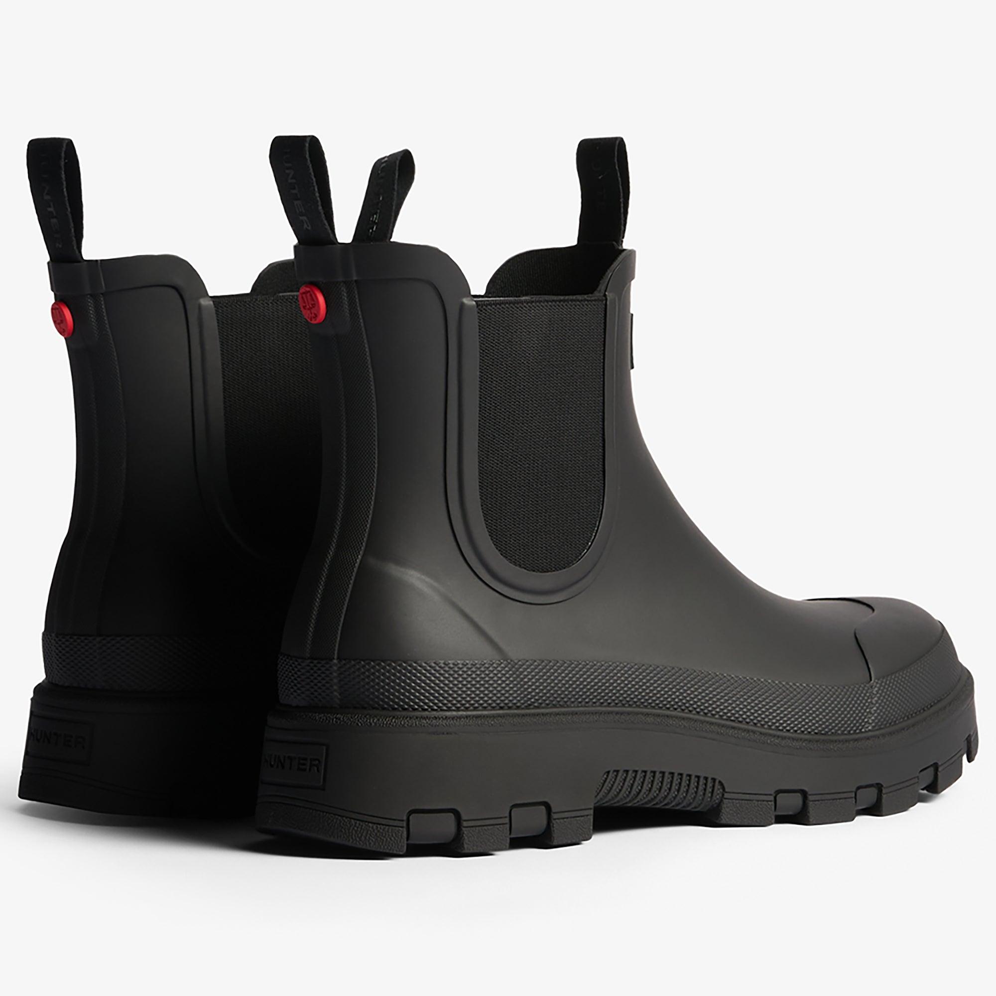 Hunter Unisex Elements Elastic Chelsea Boots - Black | British Attire