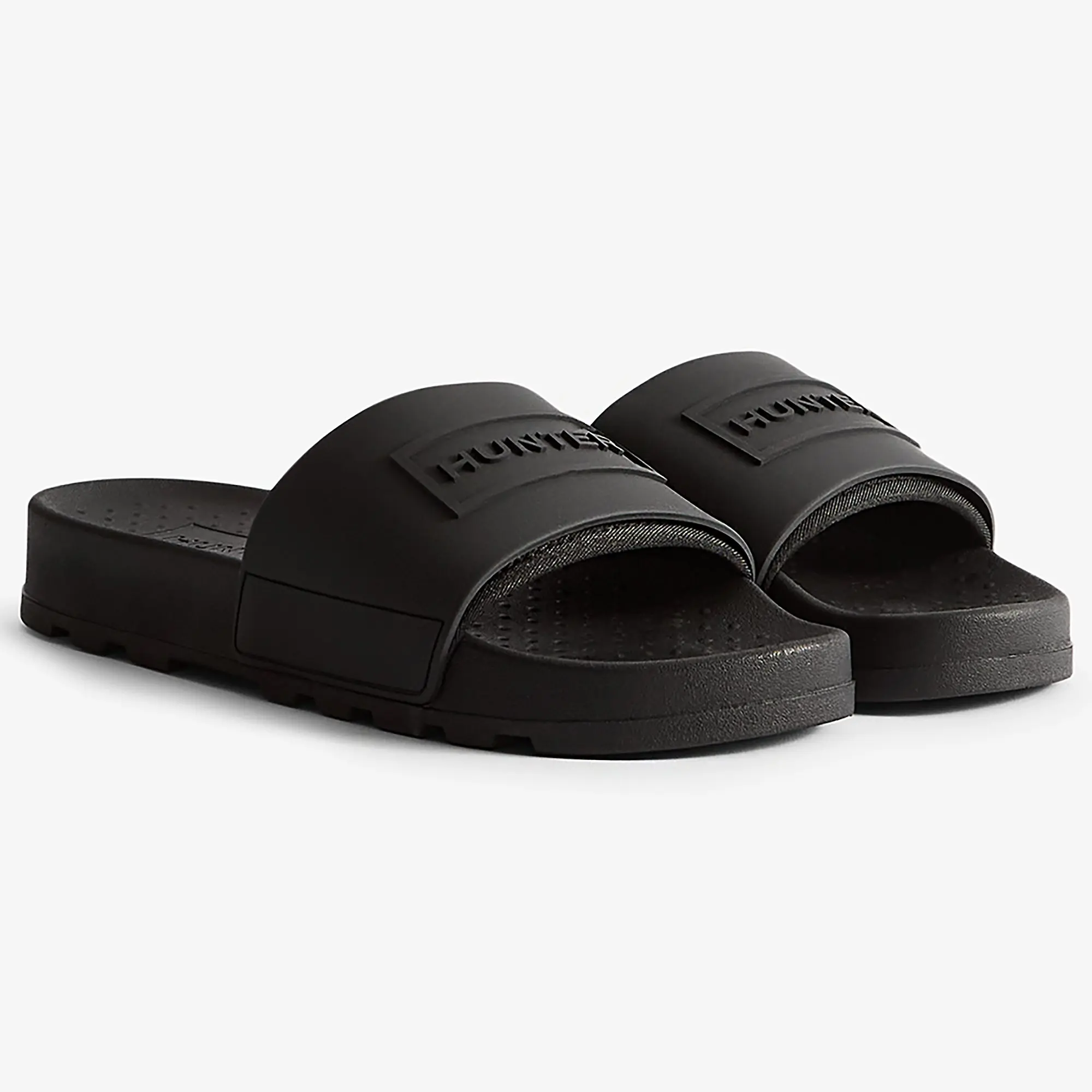 Product image 2 of 5 of Hunter Unisex Core Embossed Silicone Logo Sliders - Black