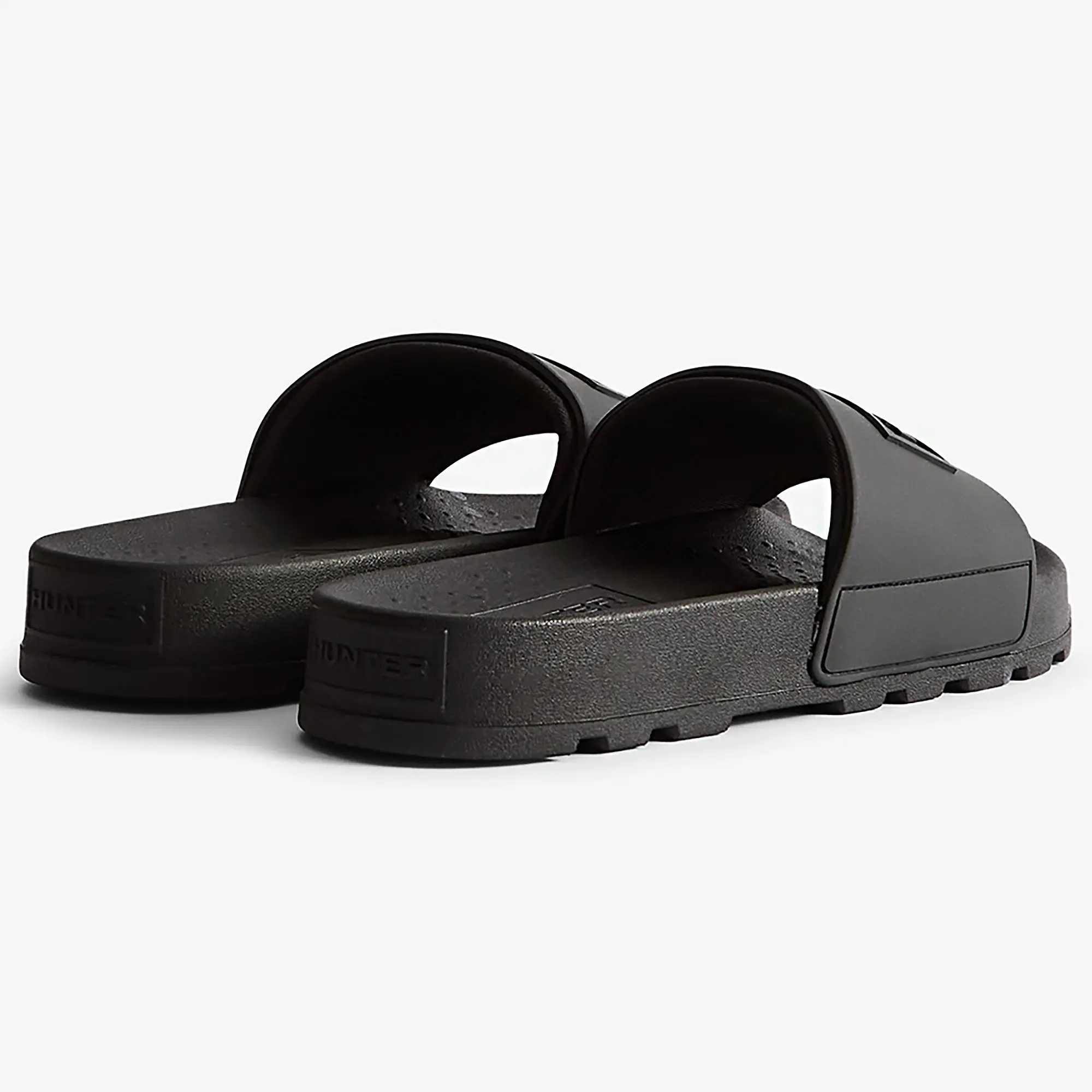 Product image 3 of 5 of Hunter Unisex Core Embossed Silicone Logo Sliders - Black