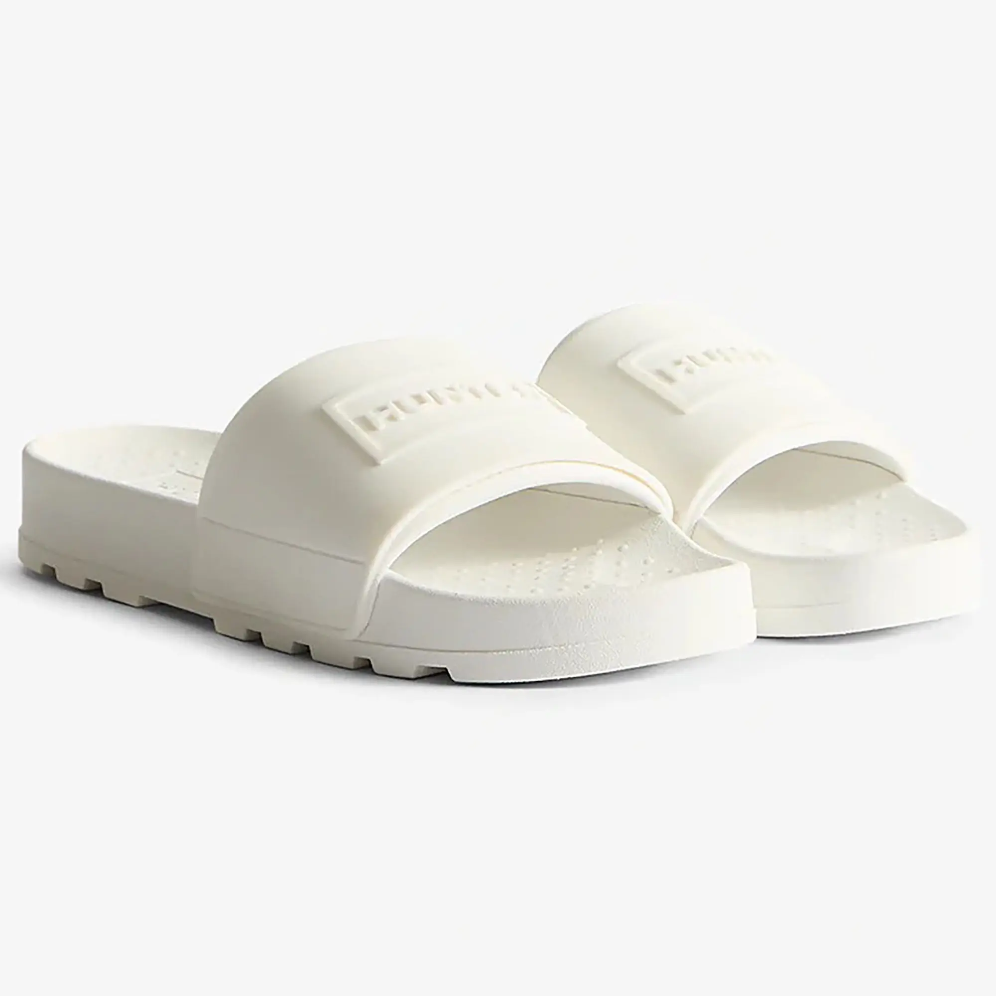 Product image 2 of 6 of Hunter Unisex Core Embossed Silicone Logo Sliders - Hunter White