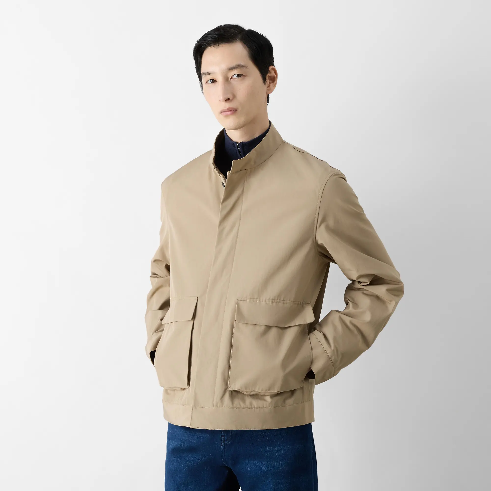 Product image 2 of 7 of Oliver Sweeney Men's Highworth Showerproof Cotton Jacket - Stone