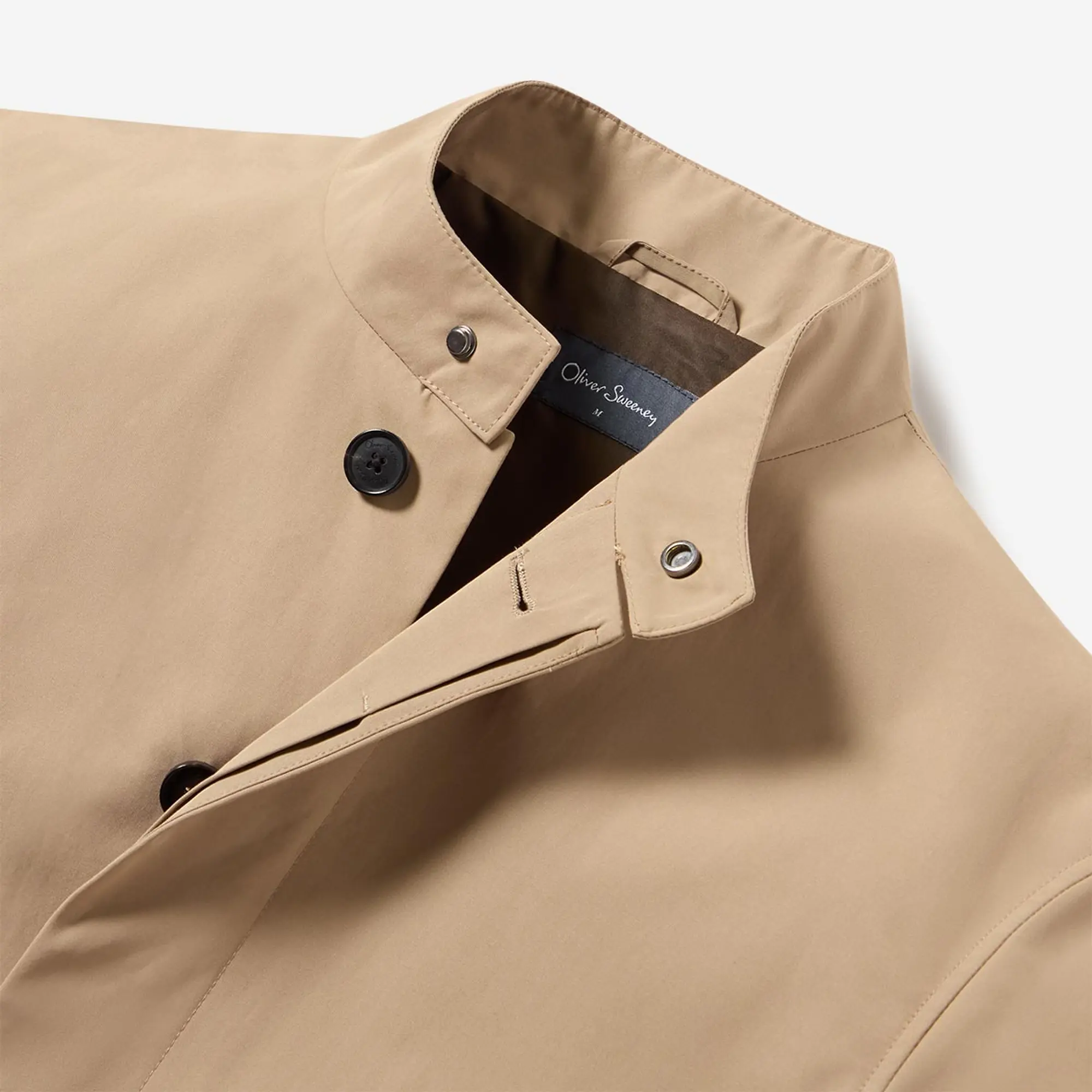 Product image 6 of 7 of Oliver Sweeney Men's Highworth Showerproof Cotton Jacket - Stone