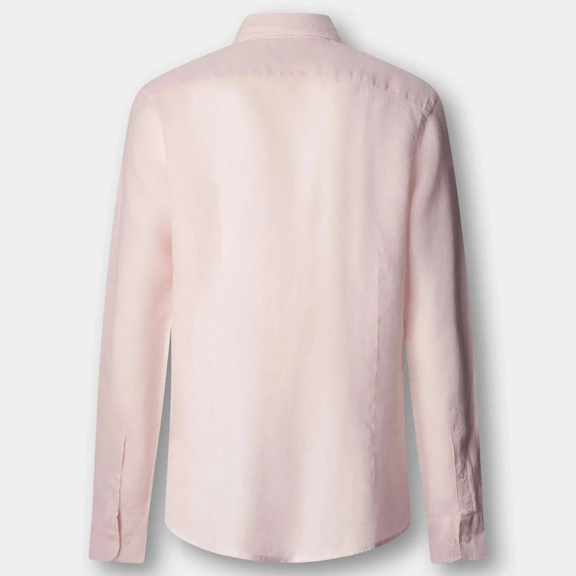 Product image 10 of 10 of Hackett Men's Tailored Fit Garment Dyed Linen Shirt - Baby Pink