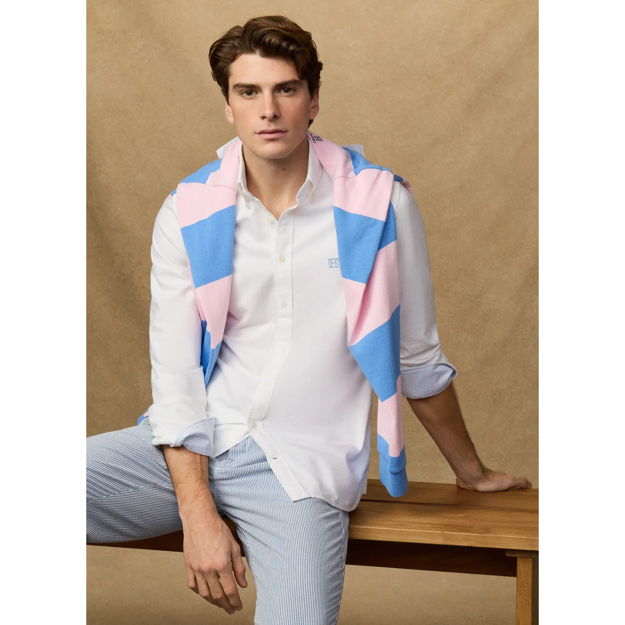 Product image 6 of 10 of Hackett Men's Heritage Oxford Shirt - Optic White