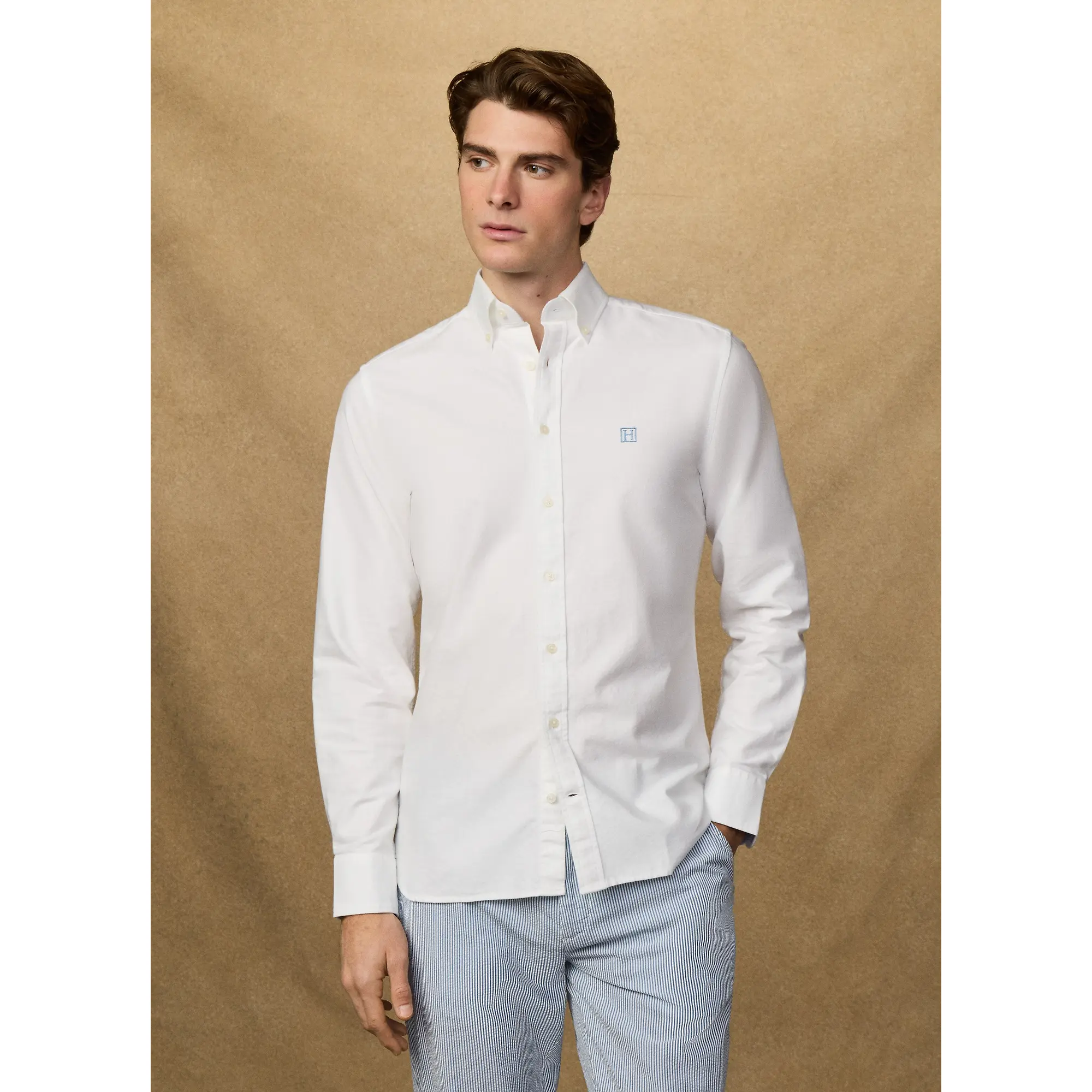 Product image 2 of 10 of Hackett Men's Heritage Oxford Shirt - Optic White