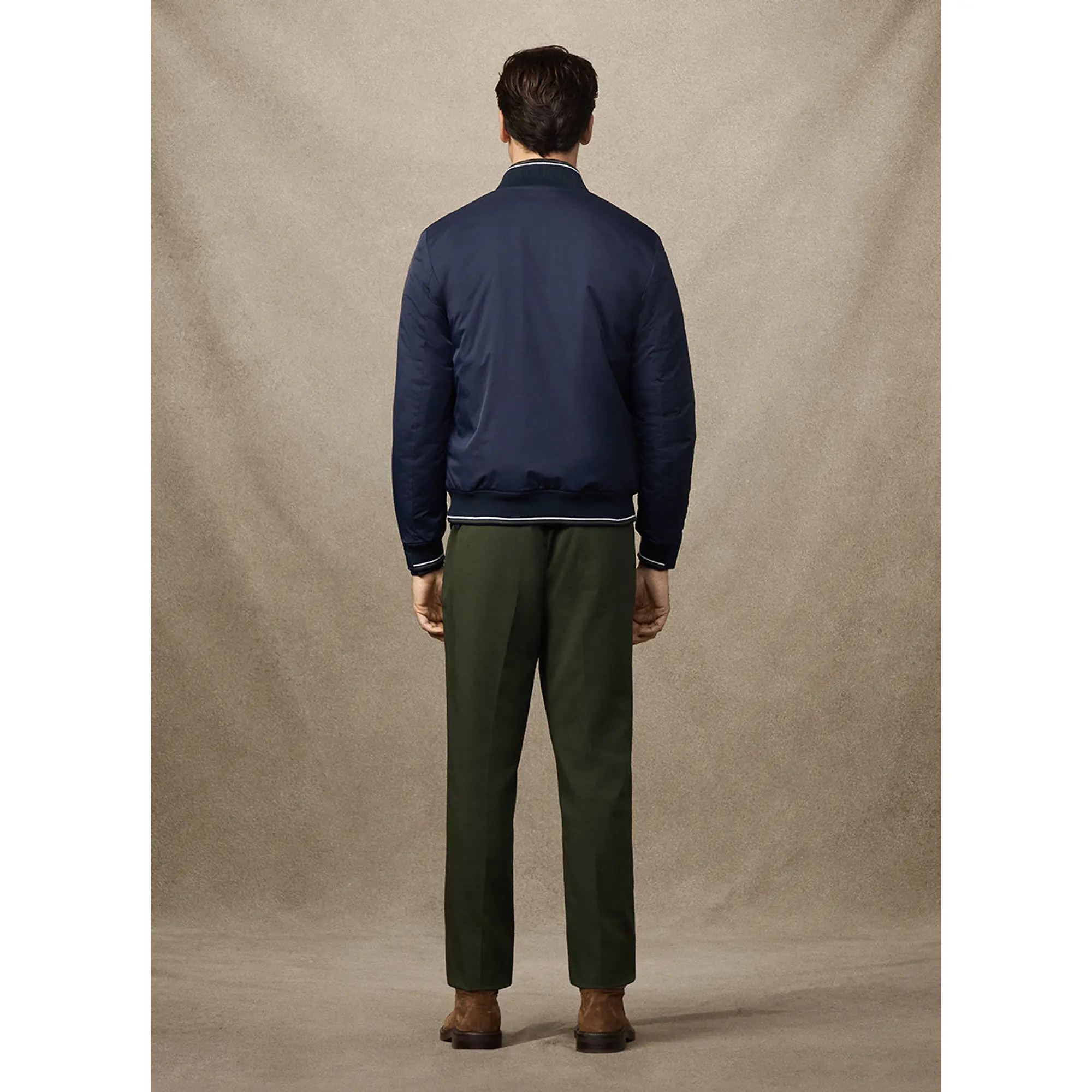 Product image 9 of 12 of Hackett Men's Heritage Logo Blouson Jacket - Midnight Blue