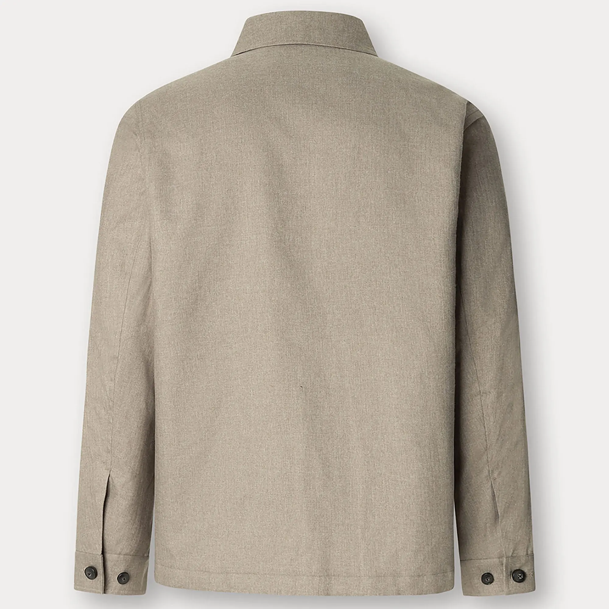 Product image 2 of 4 of Hackett Men's Herringbone Shirt Jacket - Taupe Beige