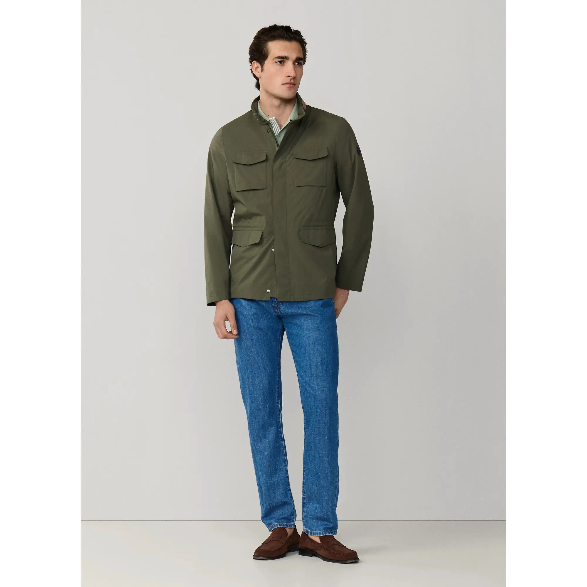 Product image 8 of 11 of Hackett Men's Tech Velo Jacket - Army Green