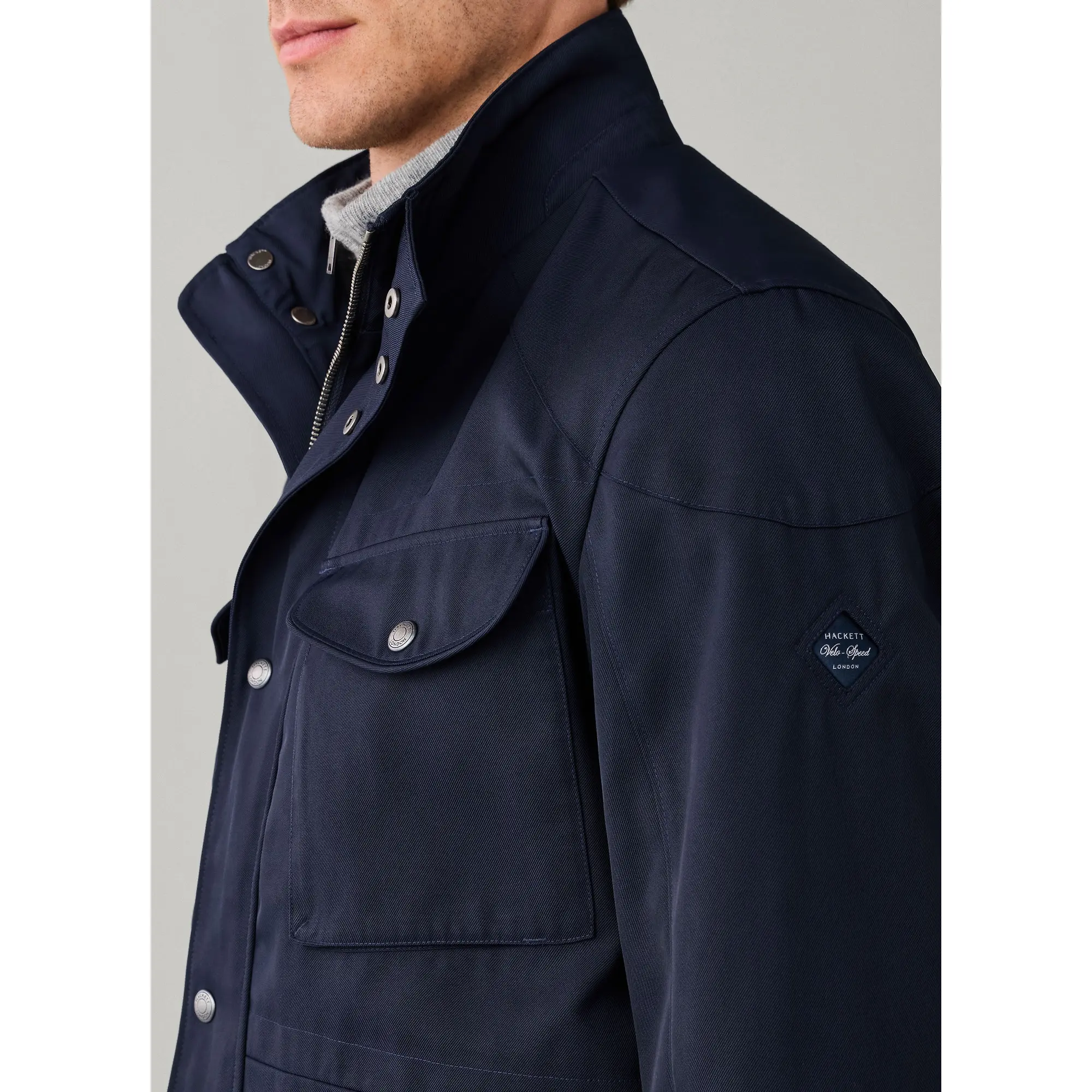 Product image 6 of 10 of Hackett Men's Velospeed Jacket - Midnight Blue