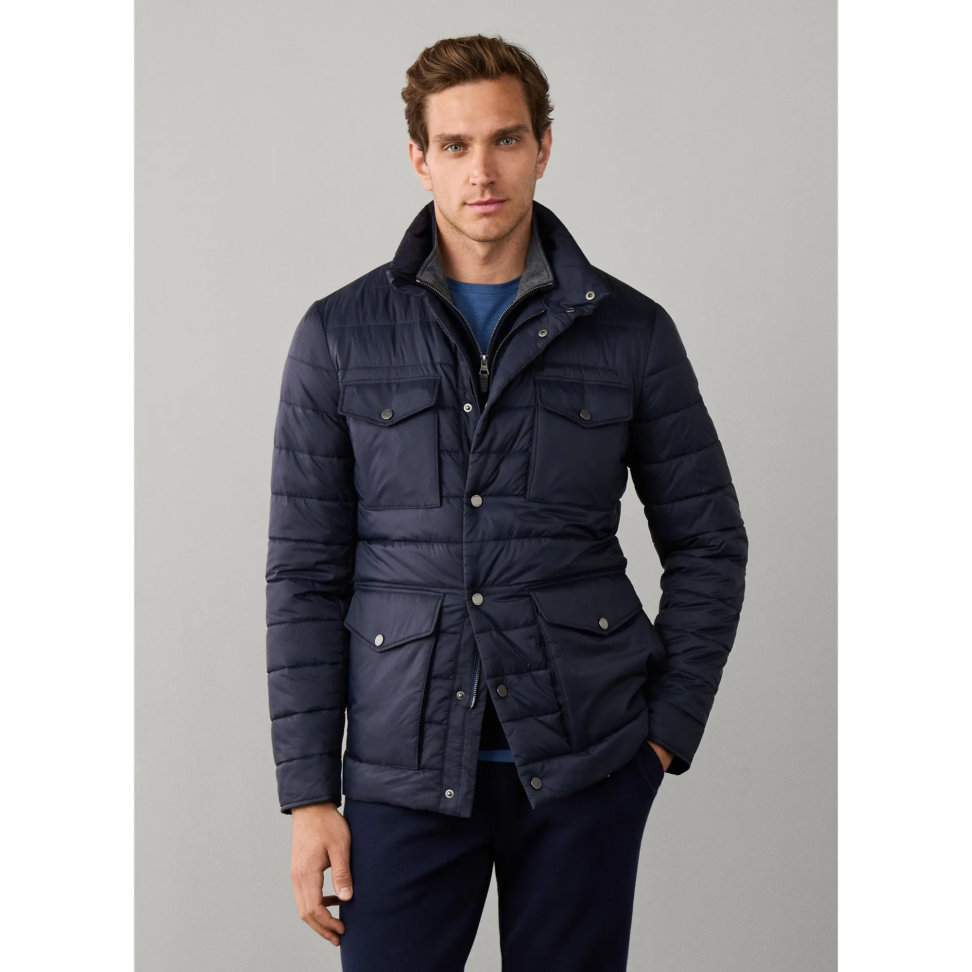 Product image 4 of 11 of Hackett Men's Travel Lightweight Padded Velospeed Jacket - Old Navy