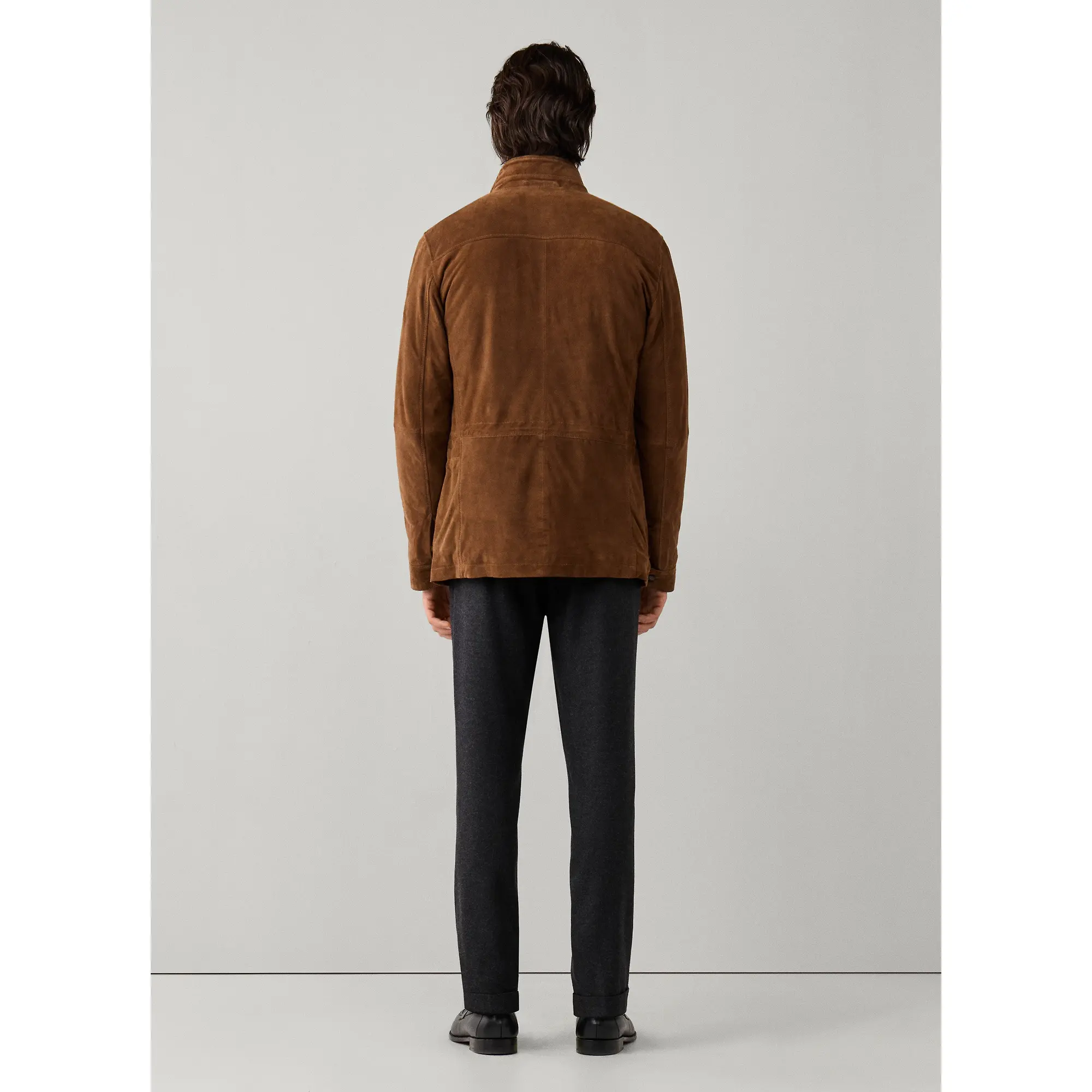Product image 4 of 11 of Hackett Men's Suede Four Pocket Jacket - Nut Brown