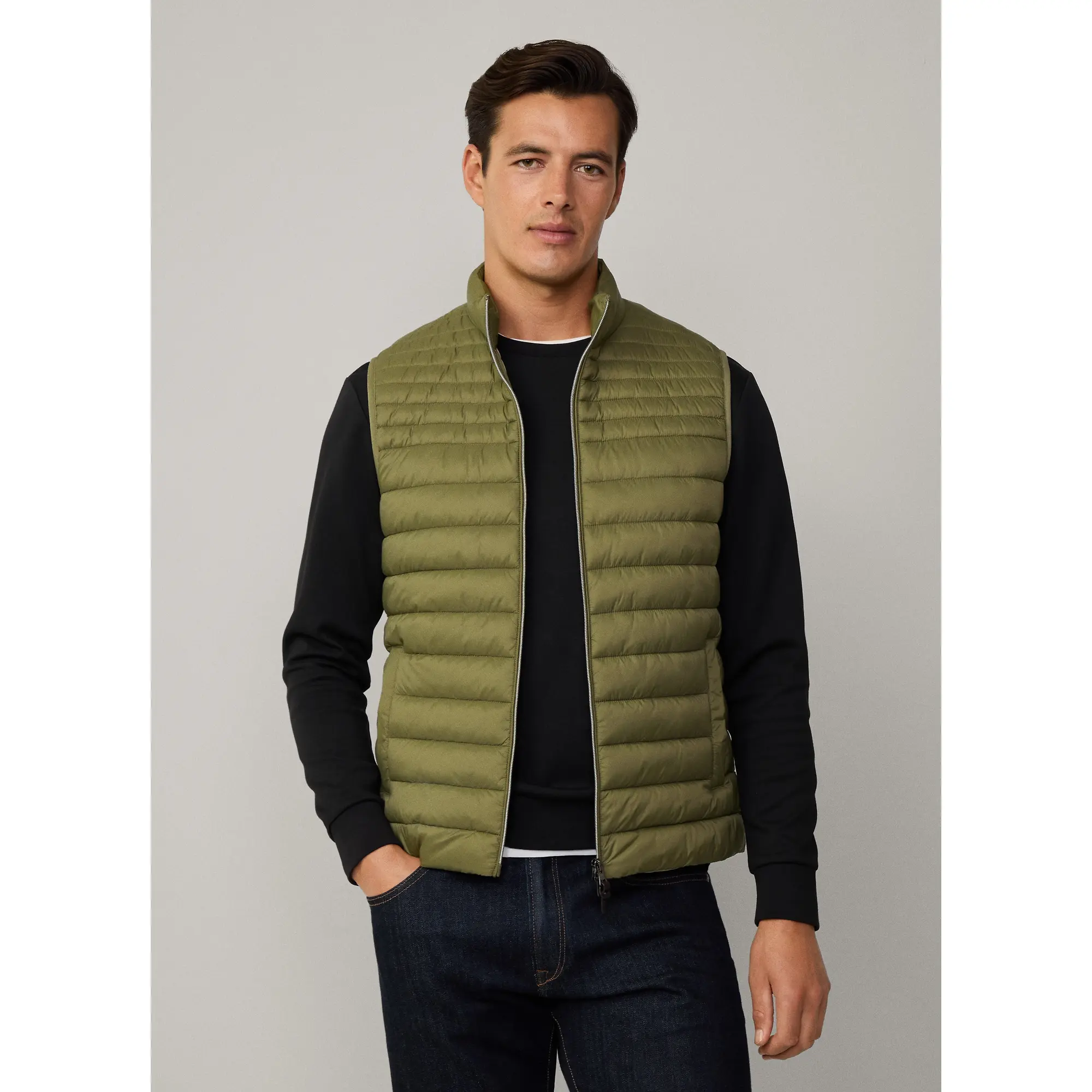 Product image 5 of 9 of Hackett Men's Ultra Lightweight Gilet - Combat Green