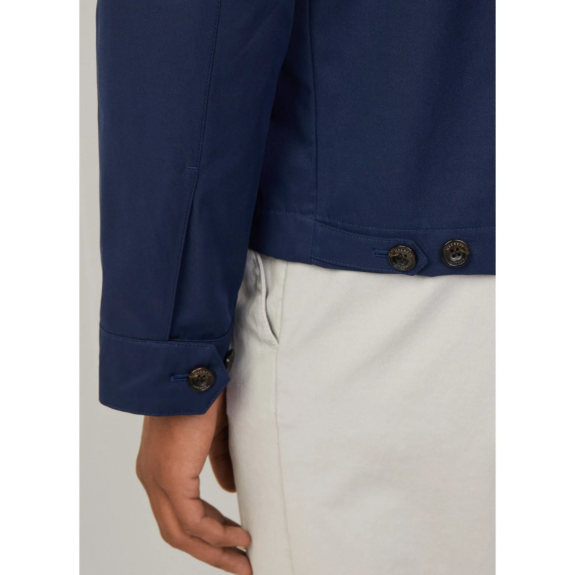 Product image 7 of 11 of Hackett Men's Cotton Harrington Jacket - Ink Blue