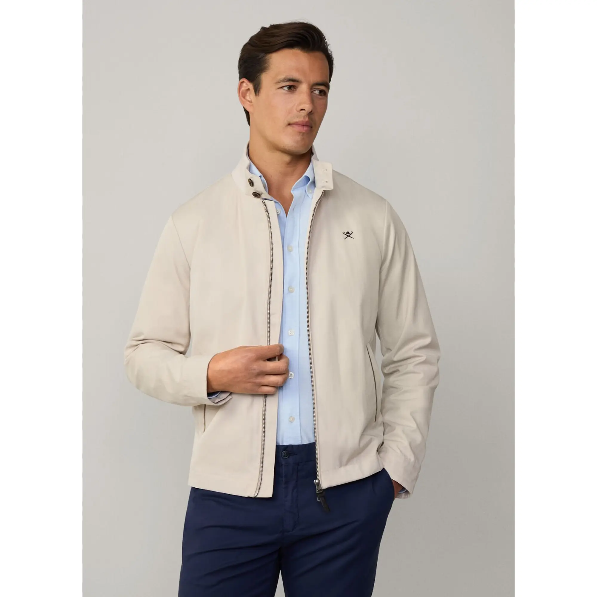 Product image 4 of 10 of Hackett Men's Cotton Harrington Jacket - Linen Beige