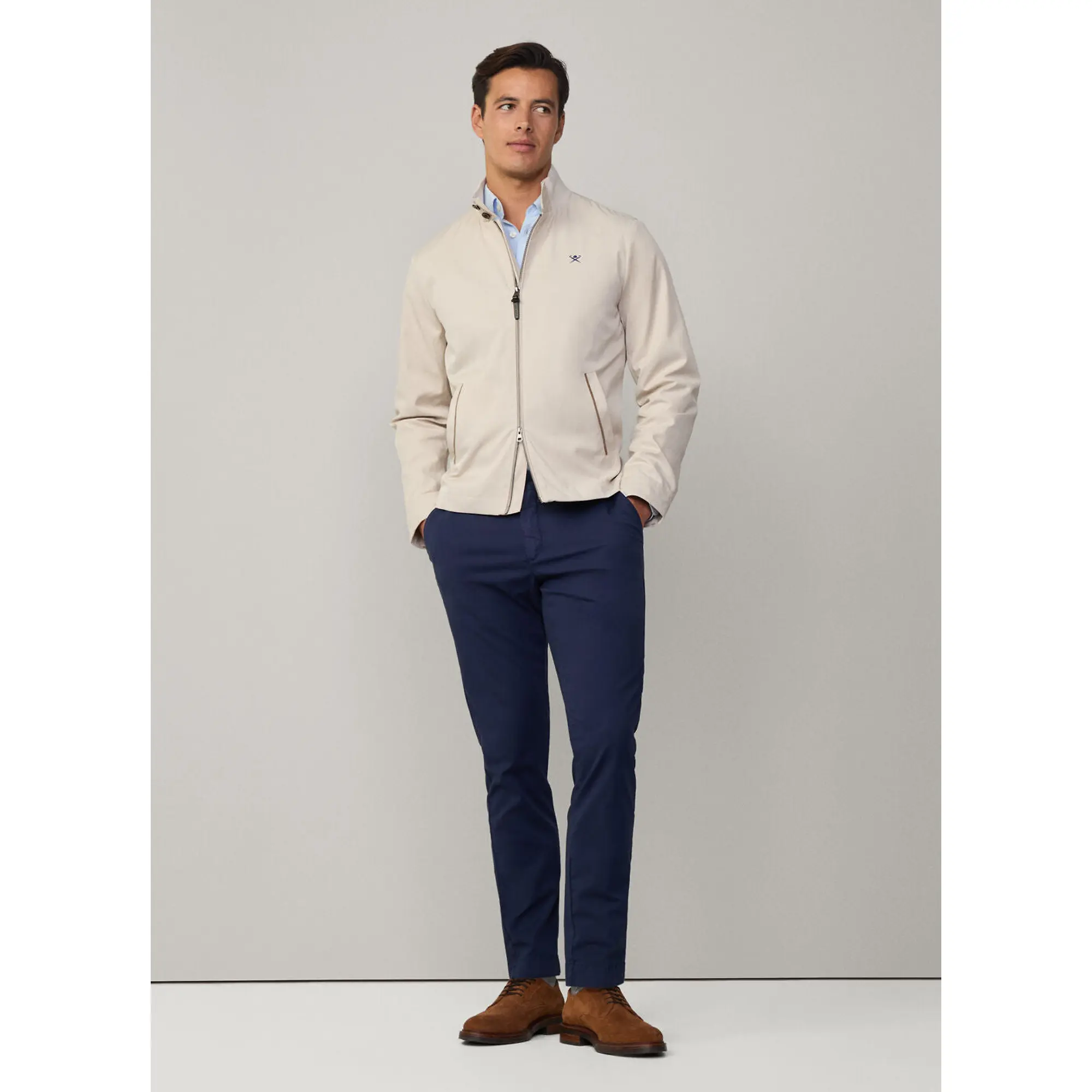 Product image 8 of 10 of Hackett Men's Cotton Harrington Jacket - Linen Beige