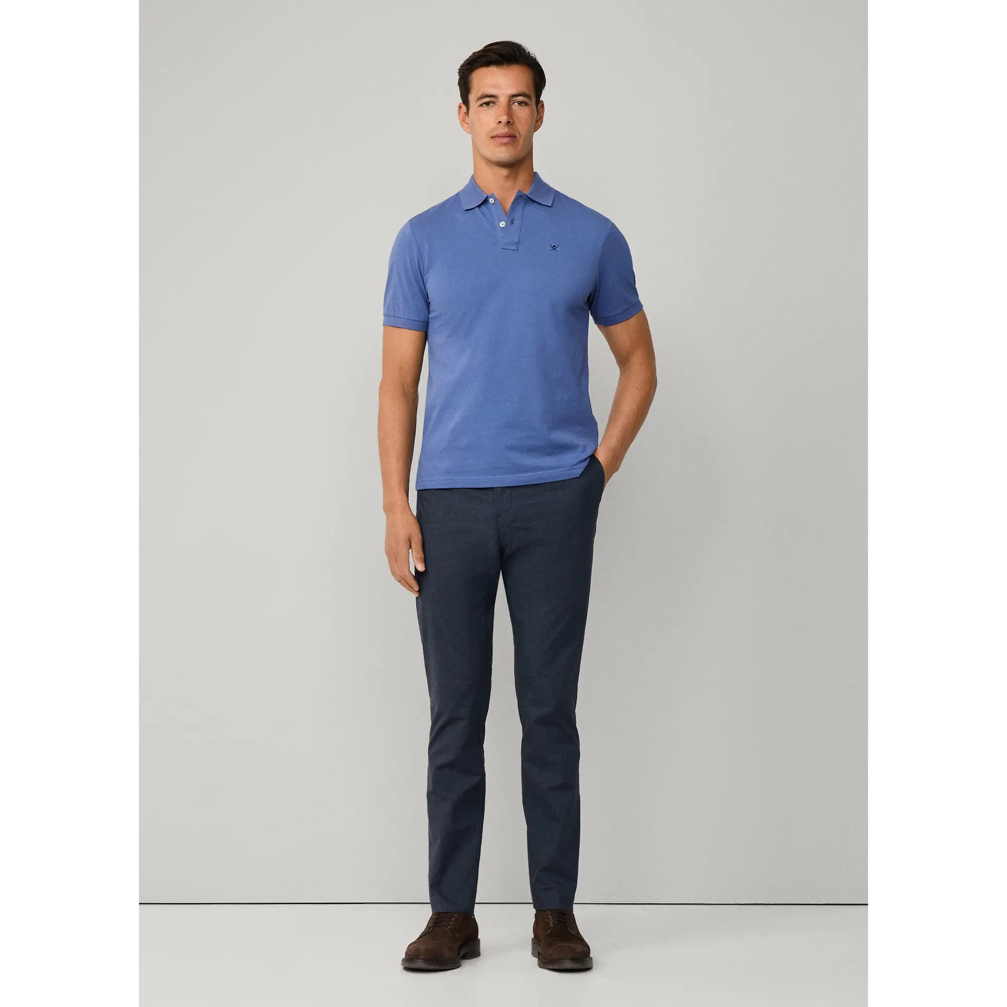 Product image 9 of 9 of Hackett Men's Slim Fit Short Sleeve Pique Polo - Eton Blue