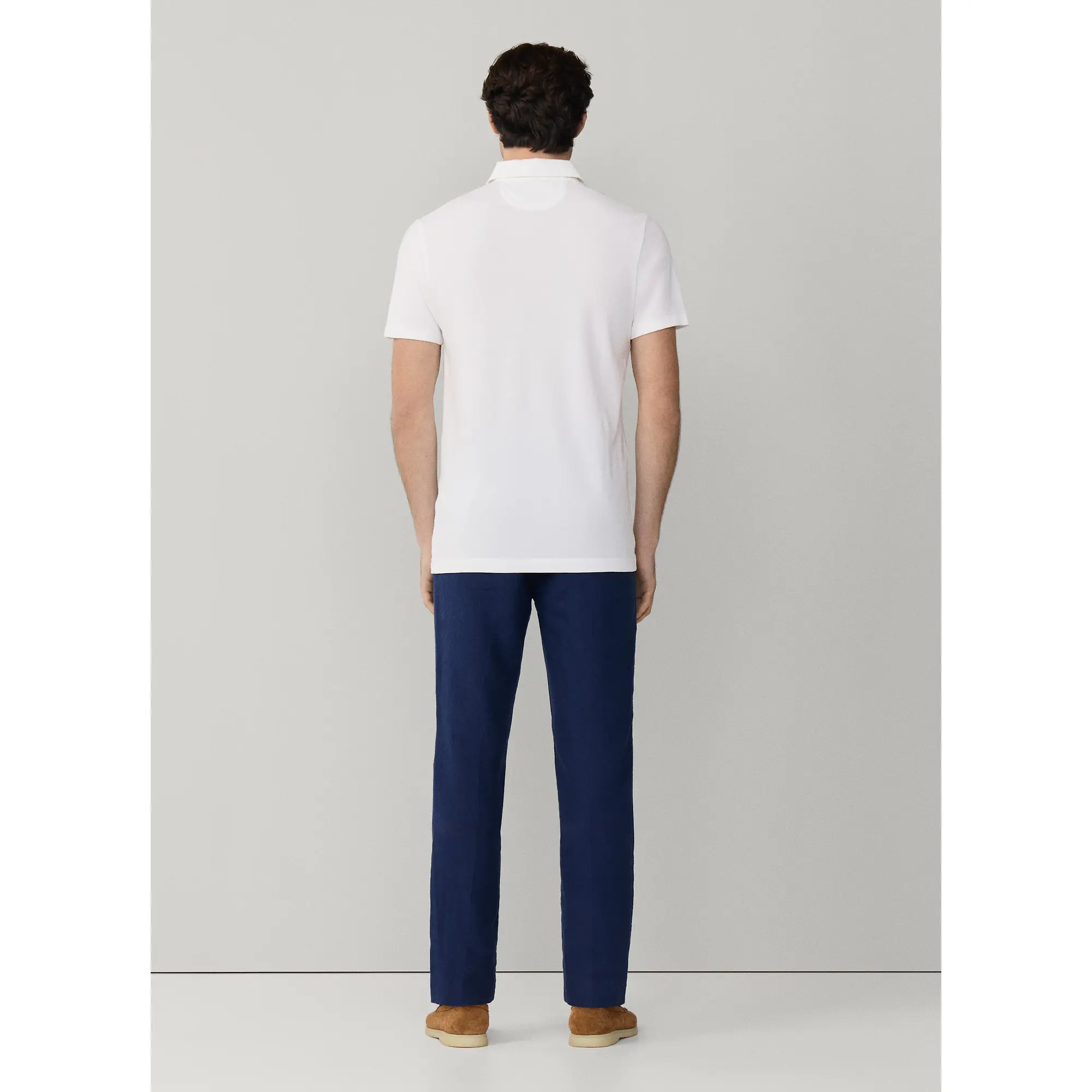 Product image 6 of 9 of Hackett Men's Classic Fit Short Sleeve Pique Polo Shirt - Optic White