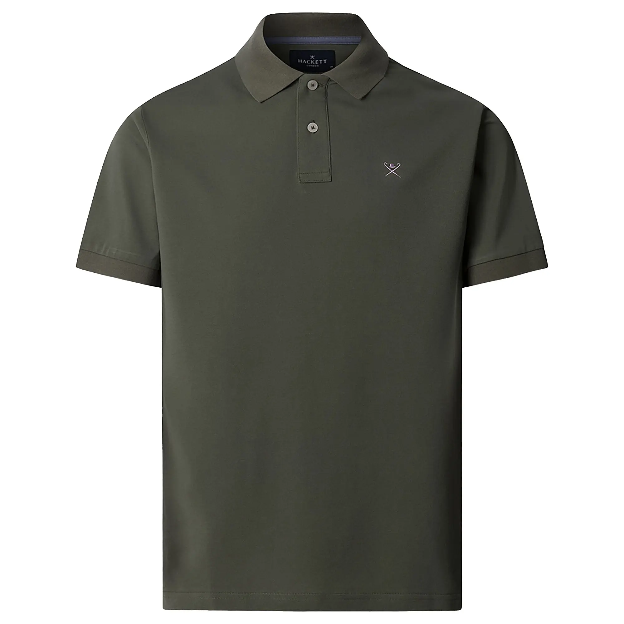 Product image 1 of 2 of Hackett Men's Slim Fit Short Sleeve Logo Pique Polo Shirt - Stone Green