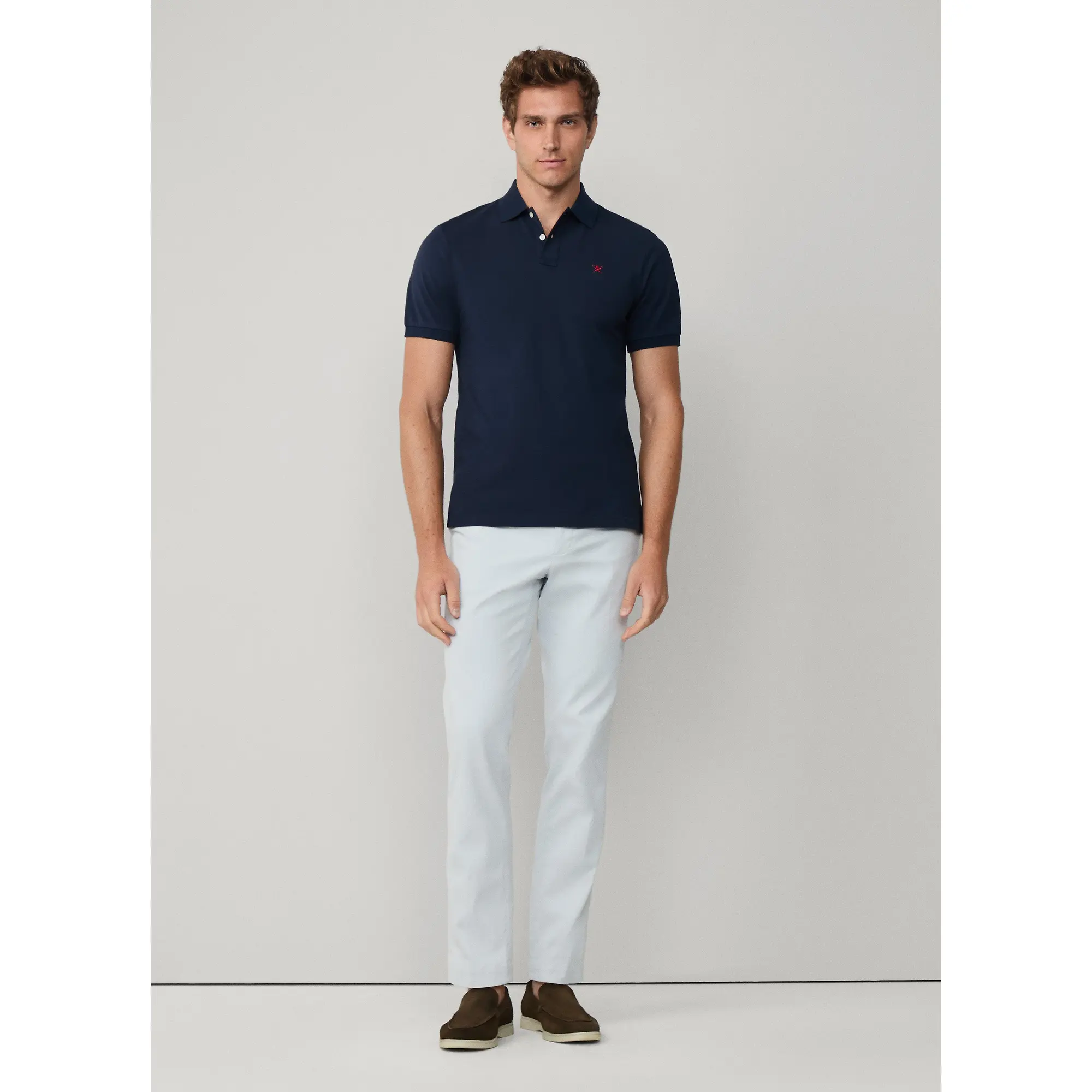 Product image 8 of 8 of Hackett Men's Slim Fit Short Sleeve Pique Polo Shirt - Navy
