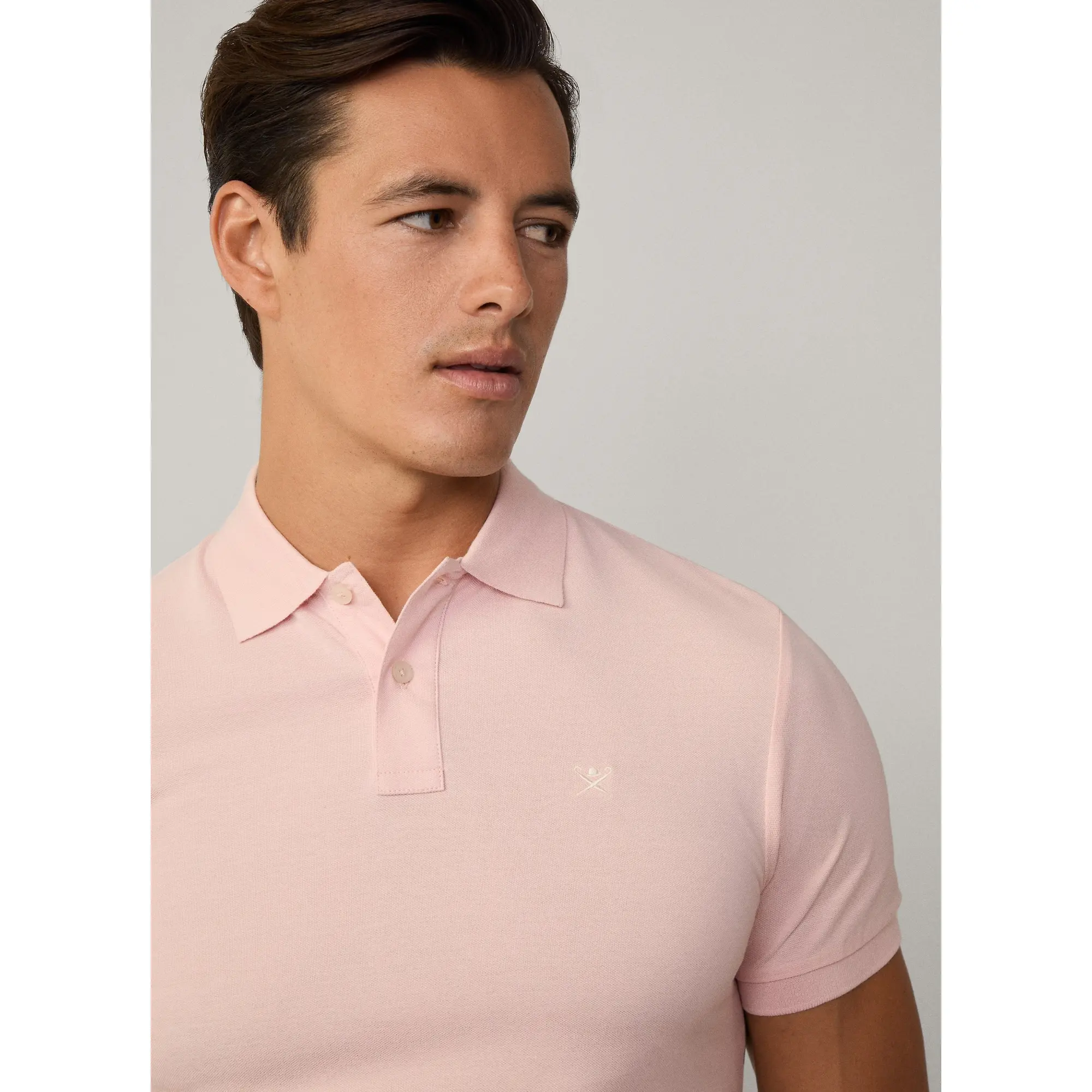 Product image 6 of 8 of Hackett Men's Slim Fit Short Sleeve Pique Polo - Summer Pink