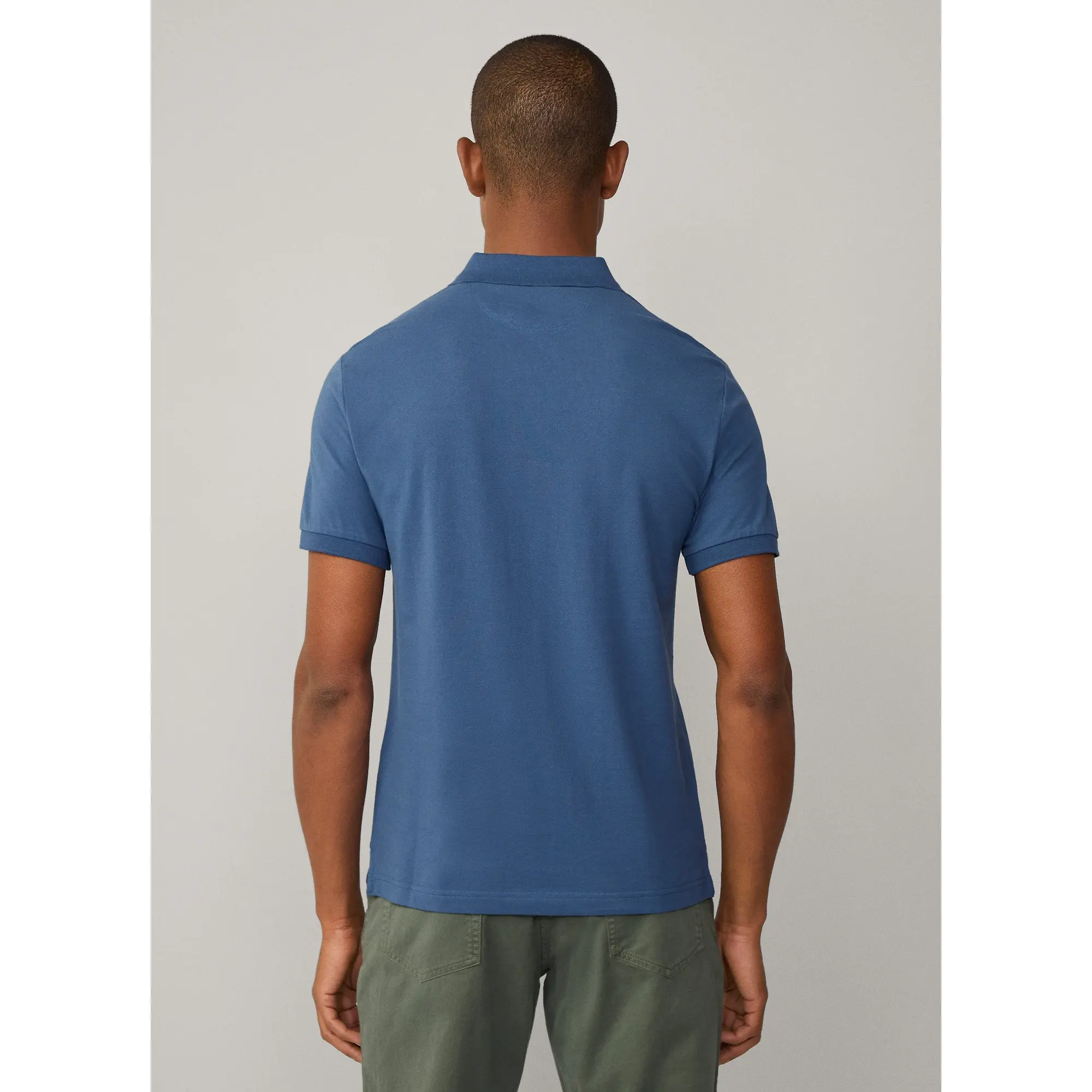 Product image 6 of 8 of Hackett Men's Slim Fit Short Sleeve Pique Polo - Dark Denim Blue