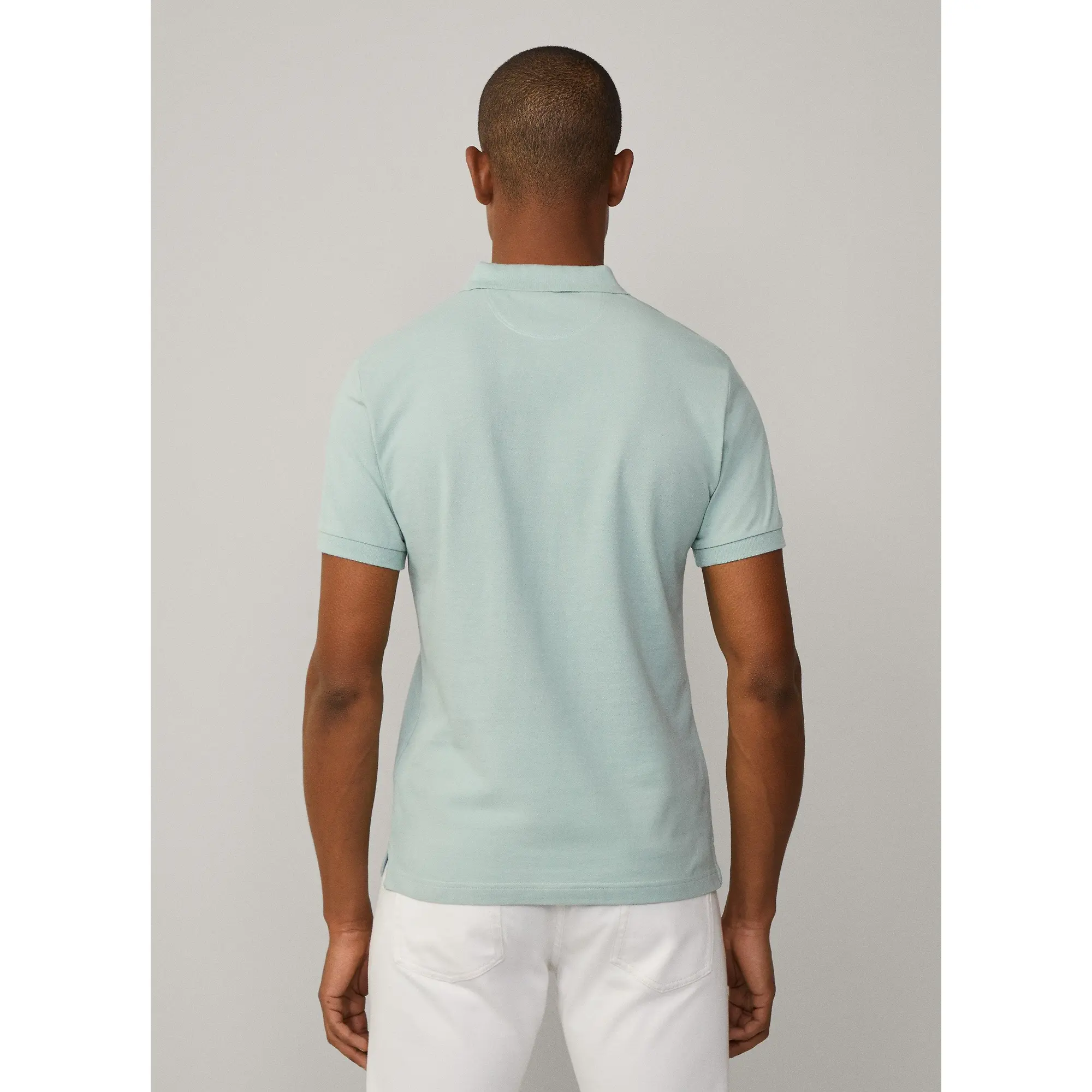 Product image 6 of 8 of Hackett Men's Slim Fit Short Sleeve Pique Polo - Menthol Green