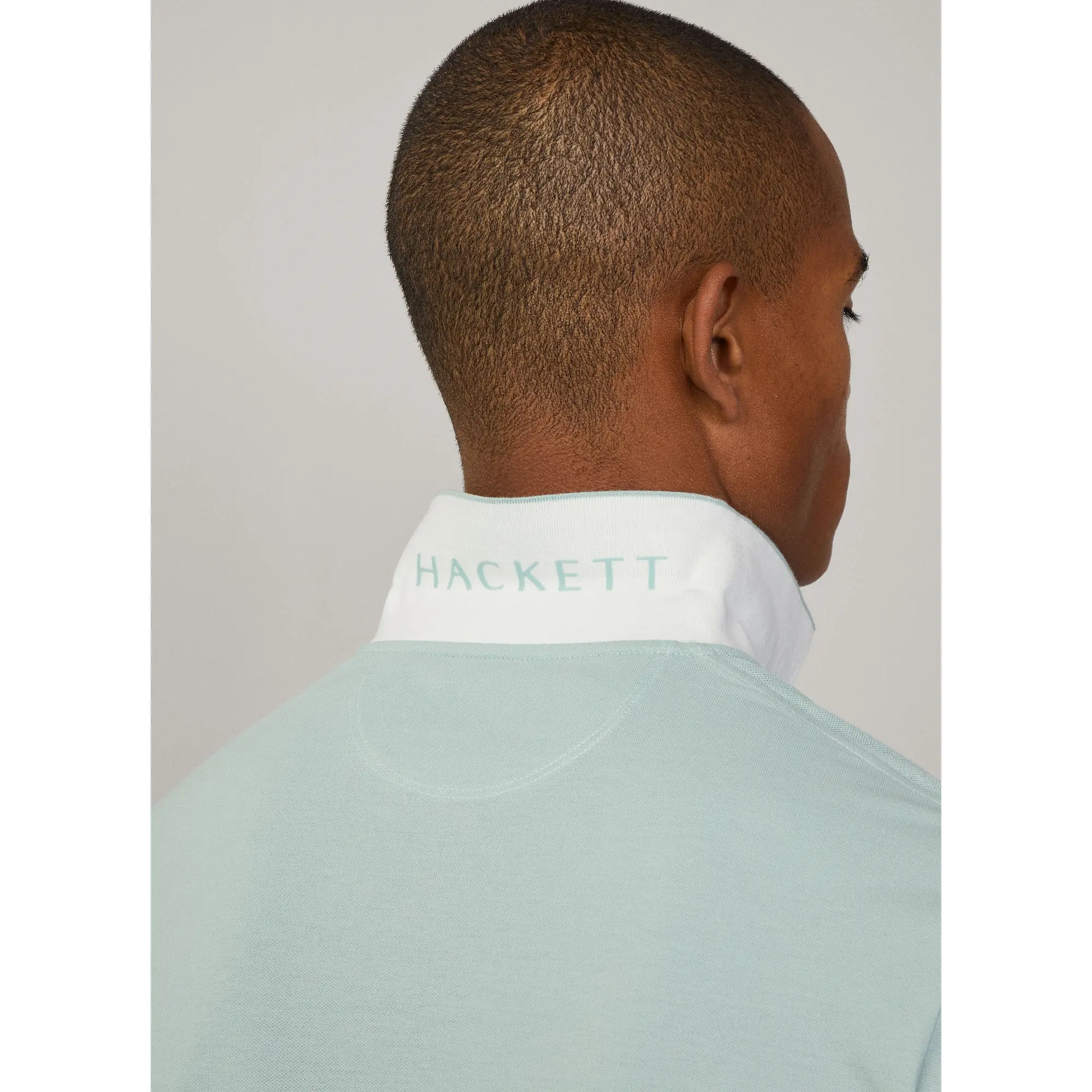 Product image 7 of 8 of Hackett Men's Slim Fit Short Sleeve Pique Polo - Menthol Green