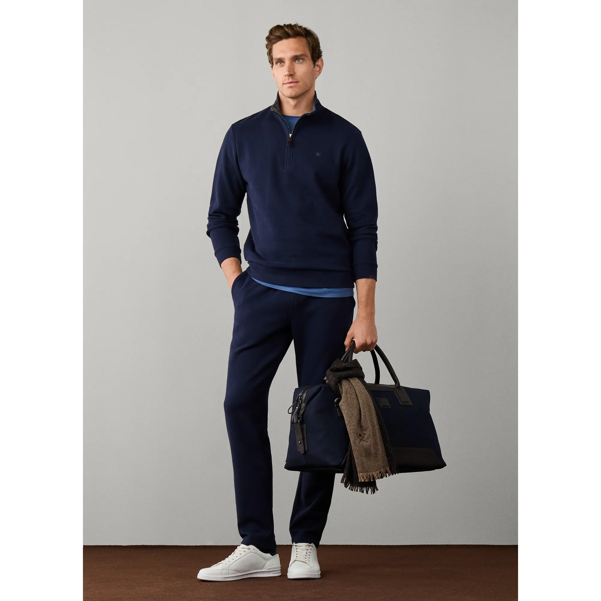 Product image 4 of 9 of Hackett Men's Travel Cotton Quarter Zip Sweat - Old Navy