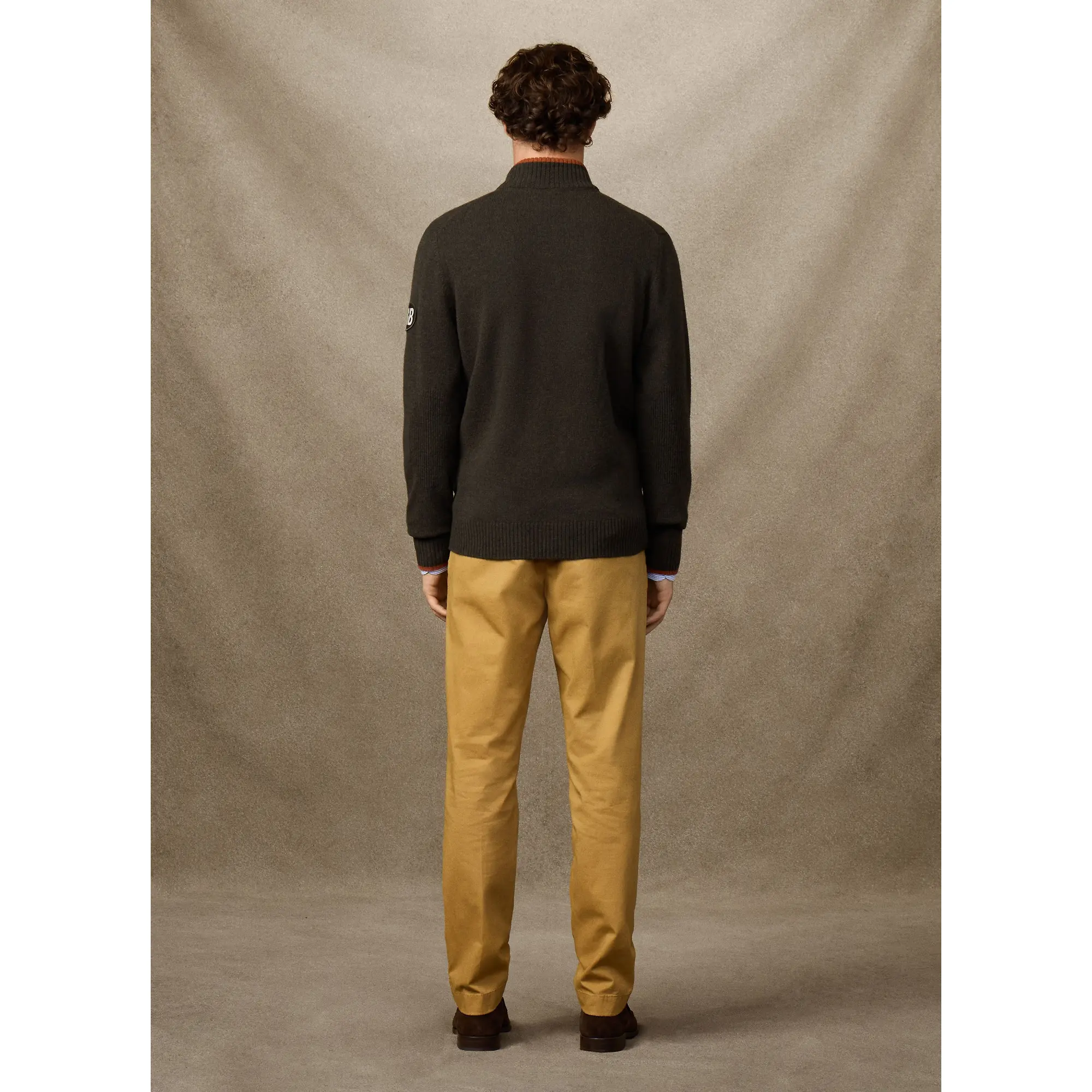 Product image 8 of 9 of Hackett Men's Merino Wool Rally Full Zip Cardigan - Hunter Green