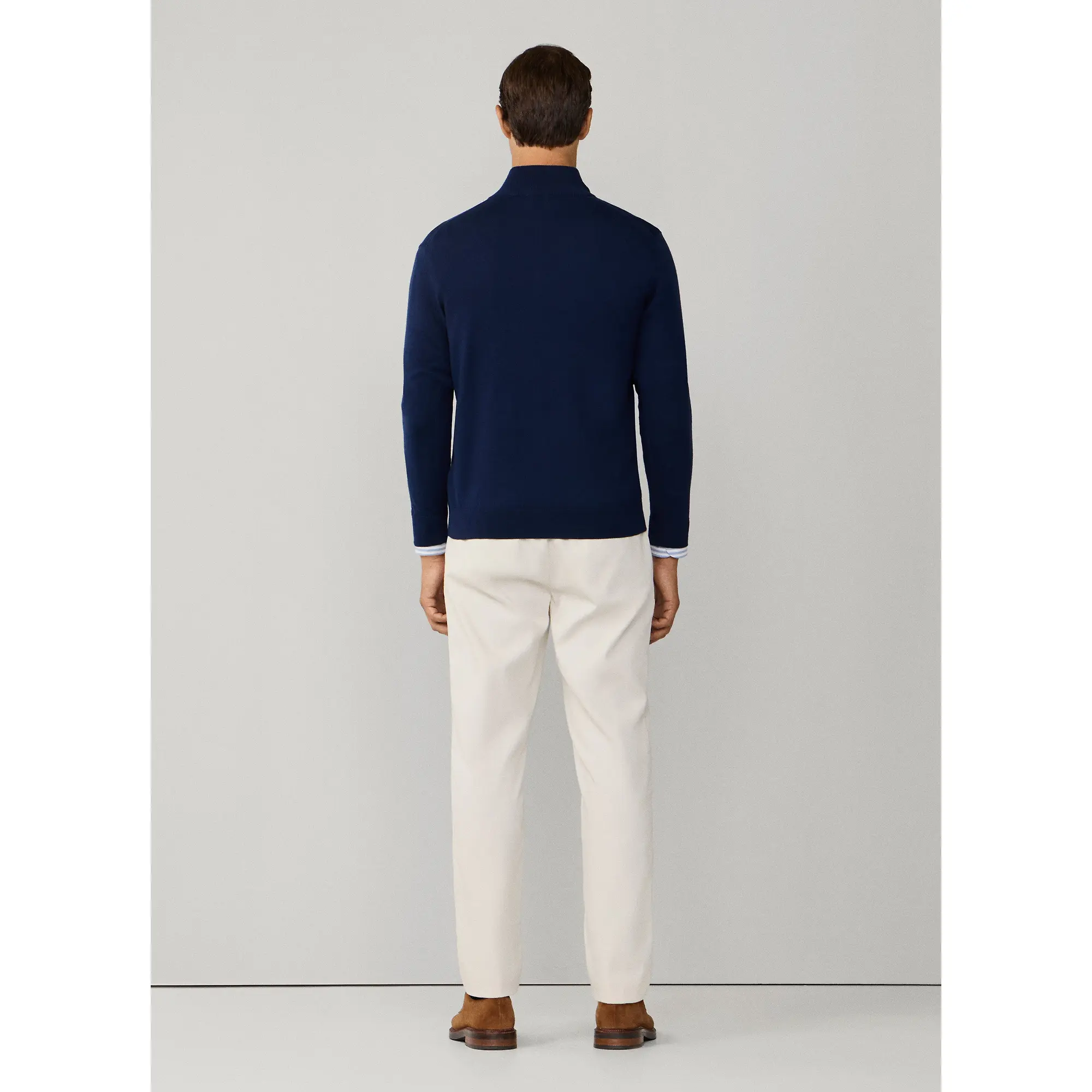 Product image 6 of 9 of Hackett Men's Cotton Quarter Zip Jumper - Navy