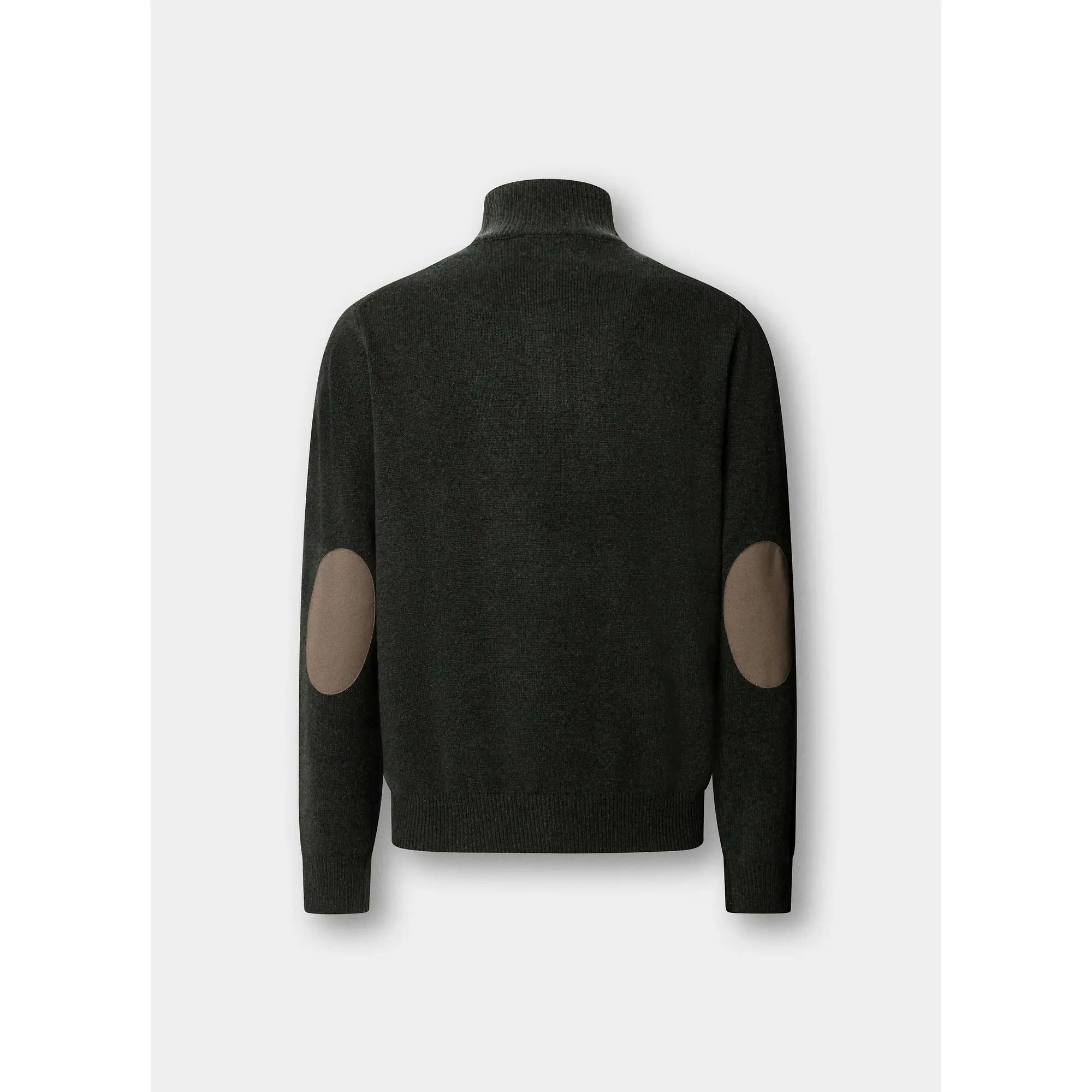 Product image 3 of 8 of Hackett Men's Lambswool Quarter Zip Jumper - Hunter Green